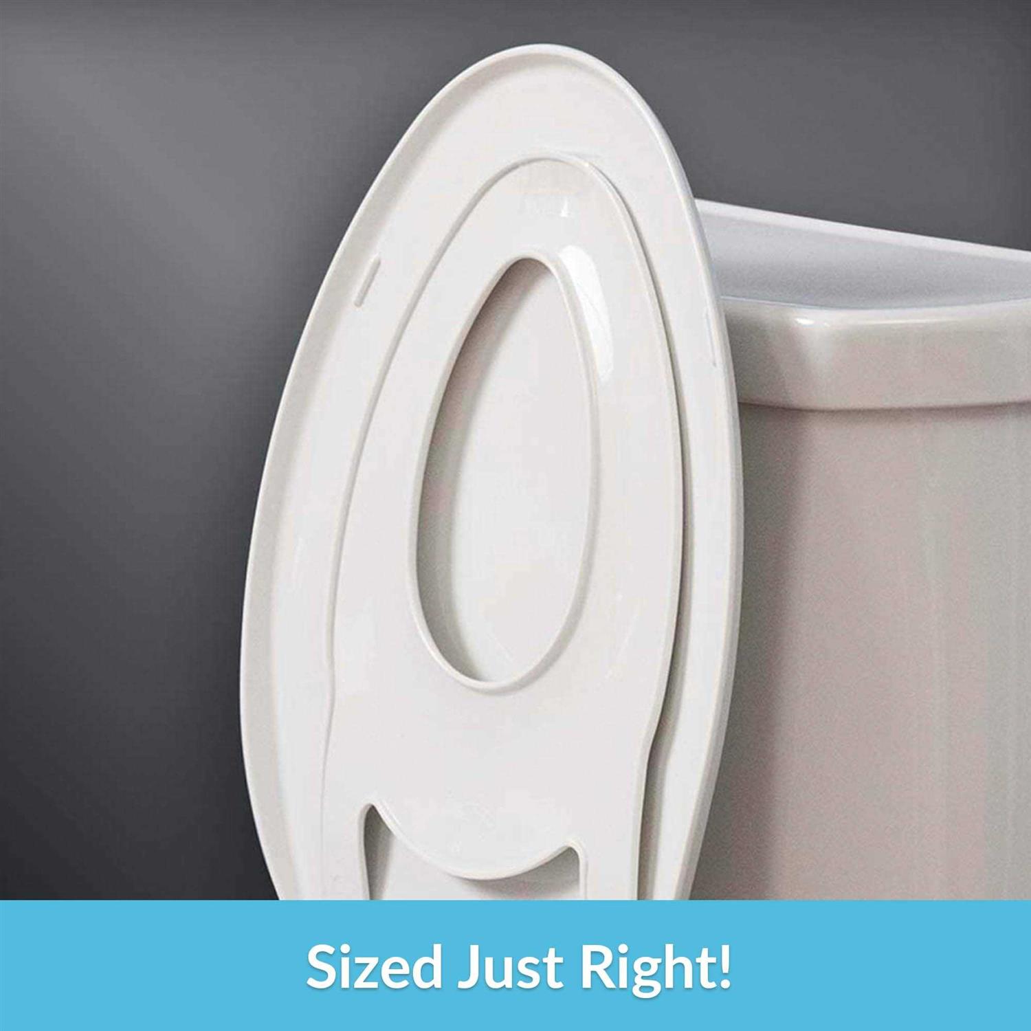 Mayfair Little2Big 000 Toilet Seat with Built-In Potty Training Seat, Slow-Close, and will Never Loosen - Cheap Fitting