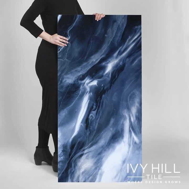 Ivy Hill Tile Savannah Blue 23.62 in. x 47.24 in. Polished Porcelain Floor and Wall Tile - Cheap Fitting