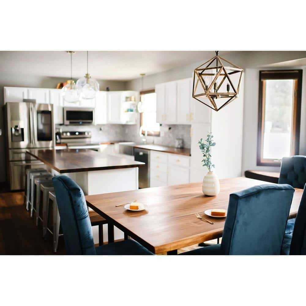 HARDWOOD REFLECTIONS D Unfinished Saman Solid Wood Butcher Block Countertop With Live Edge - Cheap Fitting