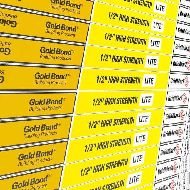 Gold Bond 1/2-in x 4-ft x 8-ft High Strength Lite Regular Drywall Panel - Cheap Fitting