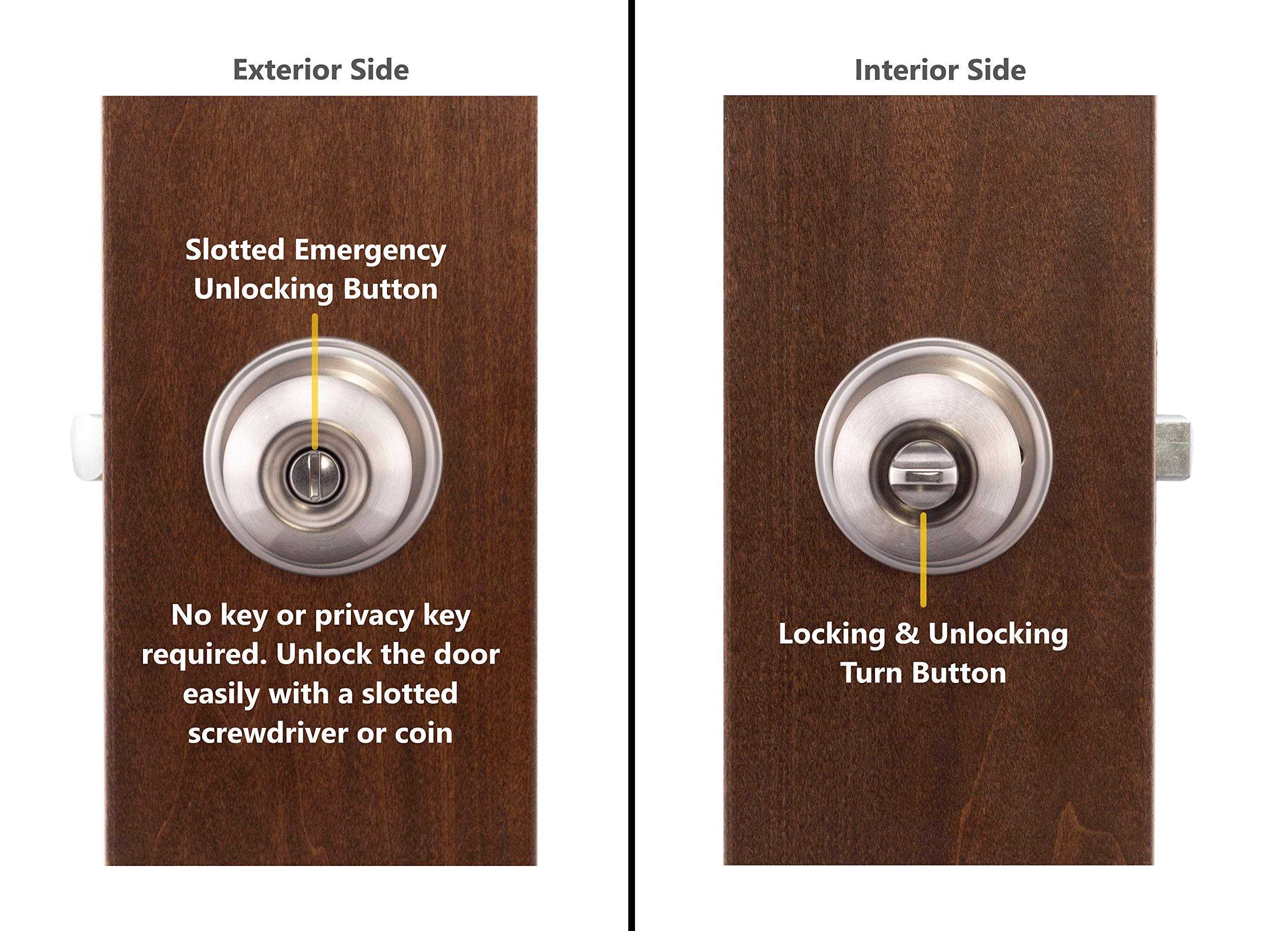 Copper Creek BK2030SS Ball Door Knob Privacy Function - Cheap Fitting