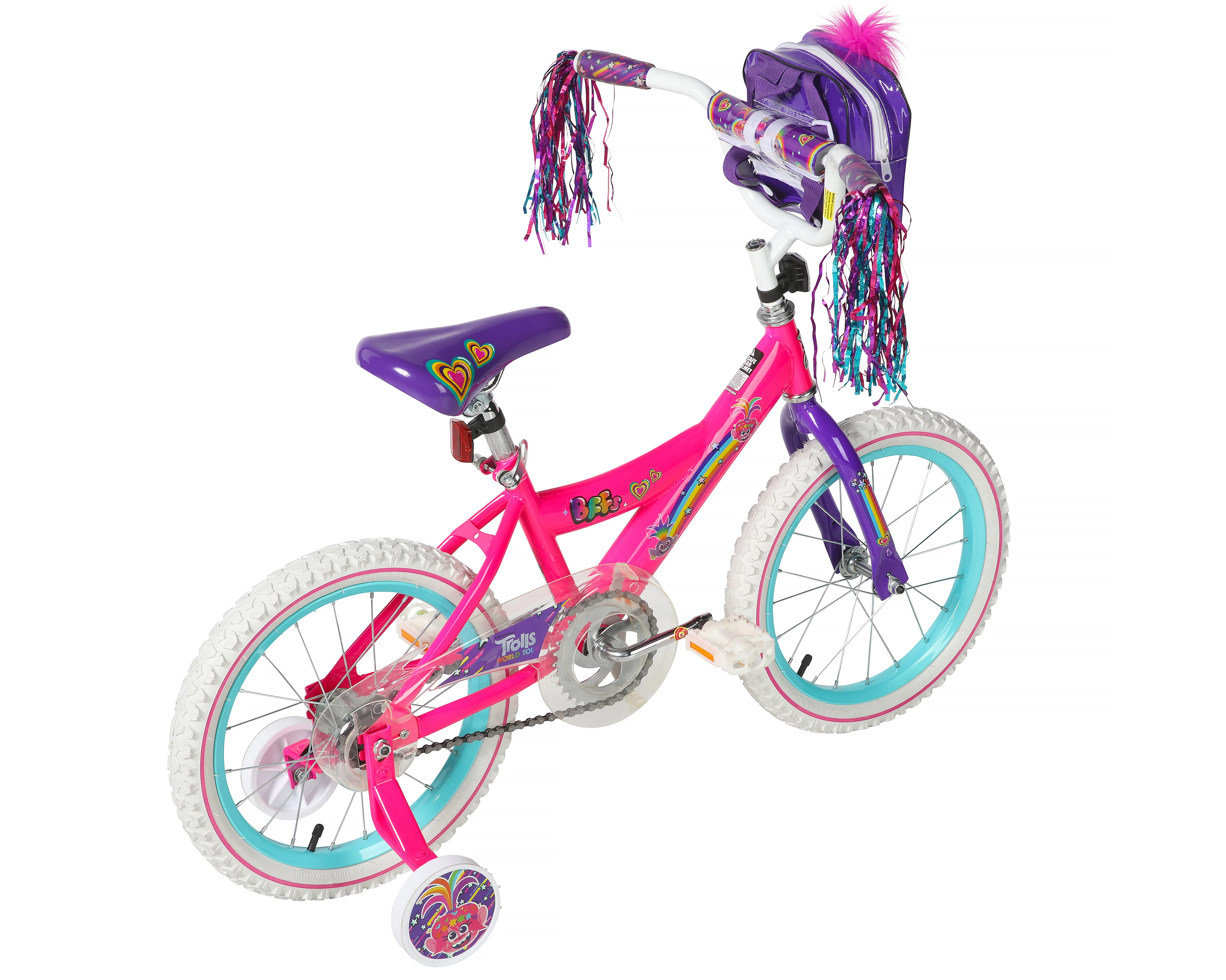 Dynacraft Trolls 16-Inch Girls BMX Bike For Age 5-7 Years - Cheap Fitting