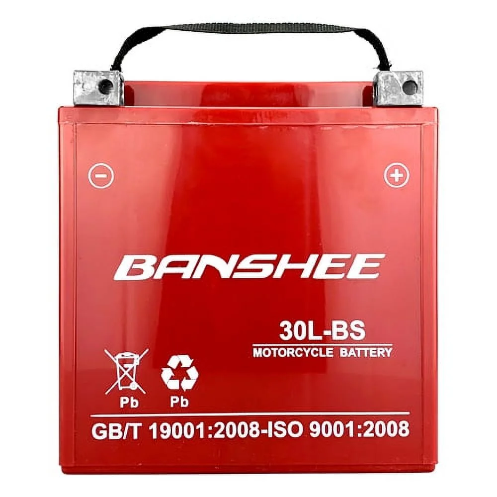 Banshee  12V 30Ah 30L-BS Battery for Qualifying Harley Davidson Bikes - 4 Years Warranty - Cheap Fitting