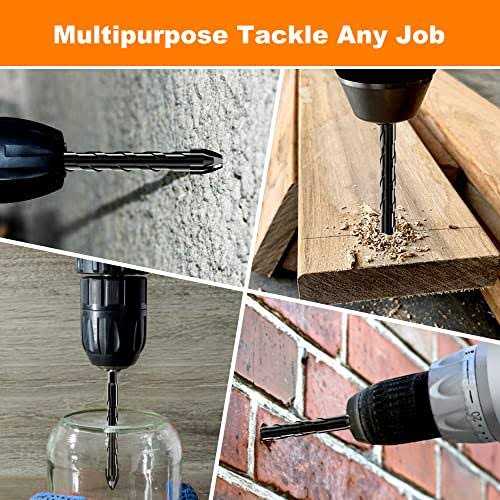 Masonry Drill Bit Set – Cement Drill Bit, Professional Concrete Drill Bit Set (10pcs) for Glass/Brick/Cement/Tile/Etc, Industrial Strength Carbide - Cheap Fitting