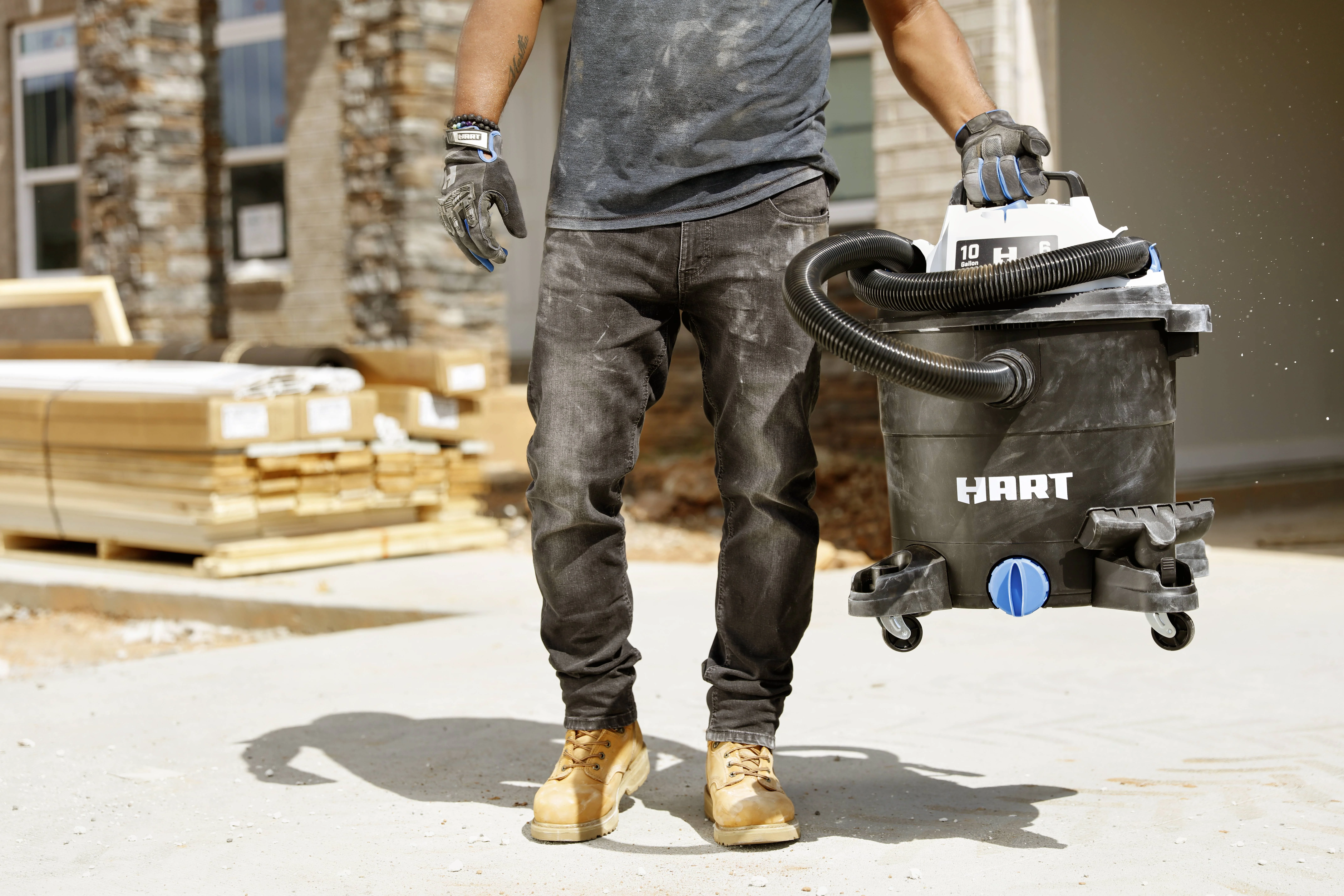 HART 10 Gallon 6 Peak HP Poly Wet/Dry Vacuum, VOC1012PF 3701 - Cheap Fitting