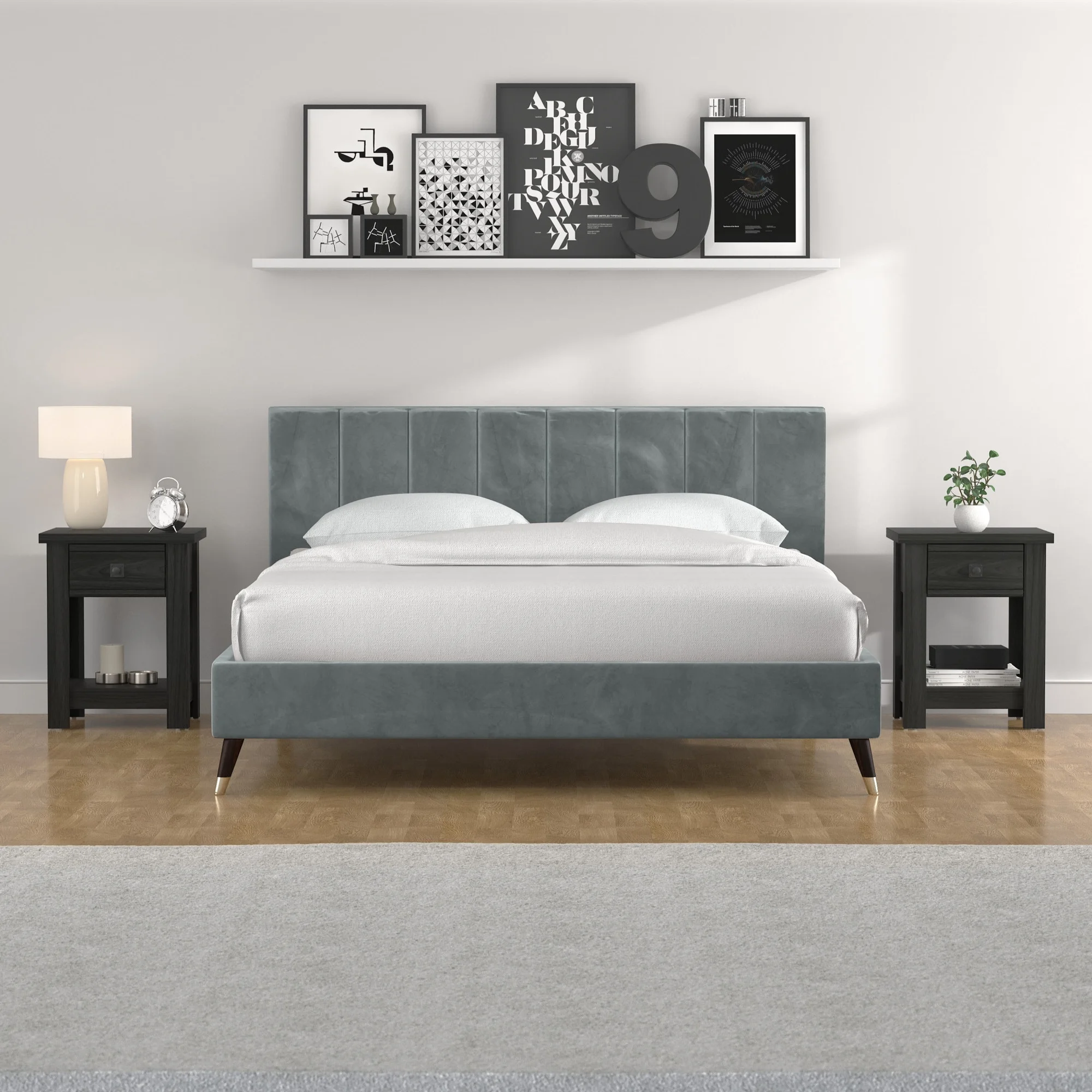 Hillsdale Addison Farmhouse 1 Drawer Nightstand, Set of 2, White - Cheap Fitting