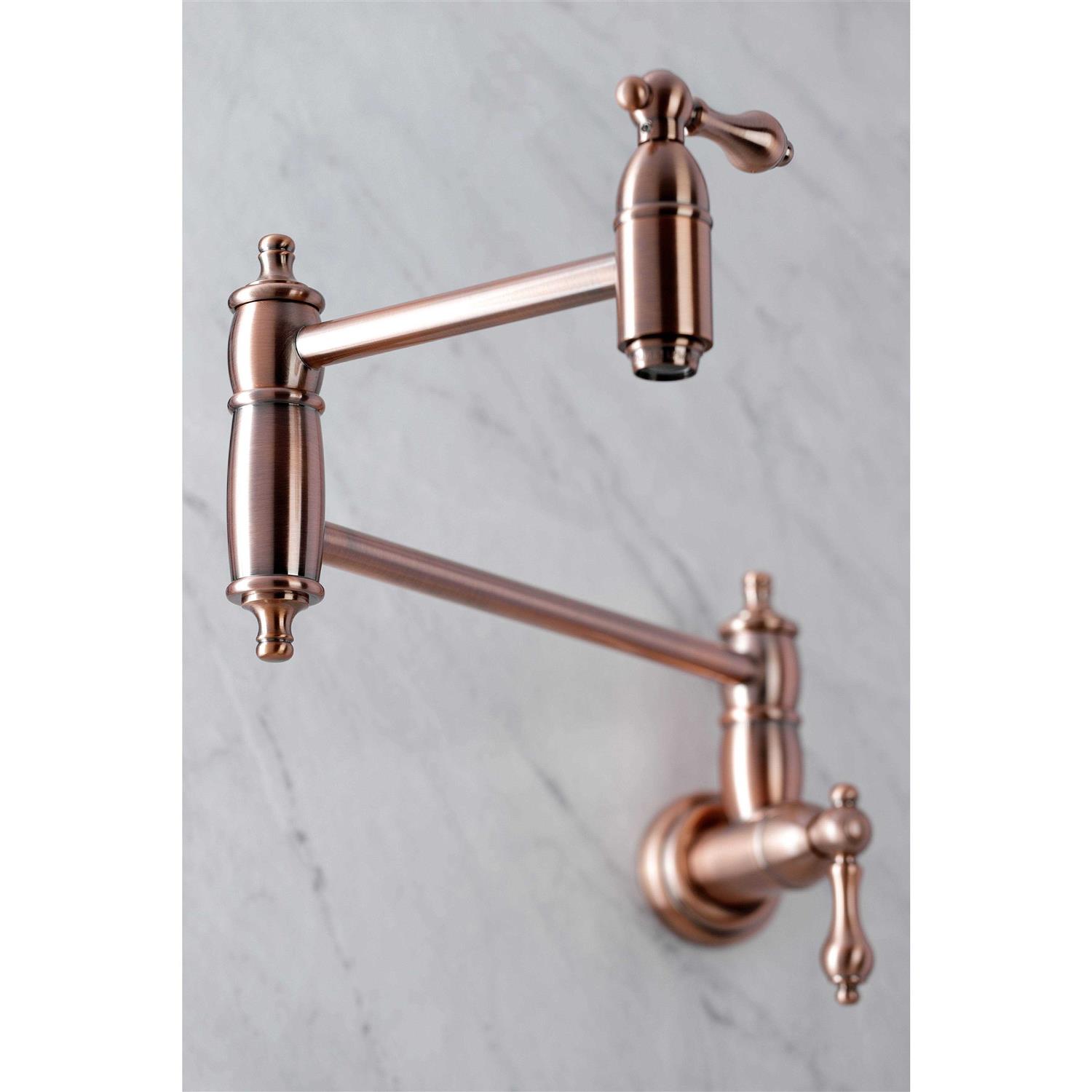 Kingston Brass KS3107AL Restoration Wall Mount Pot Filler Kitchen Faucet - Cheap Fitting