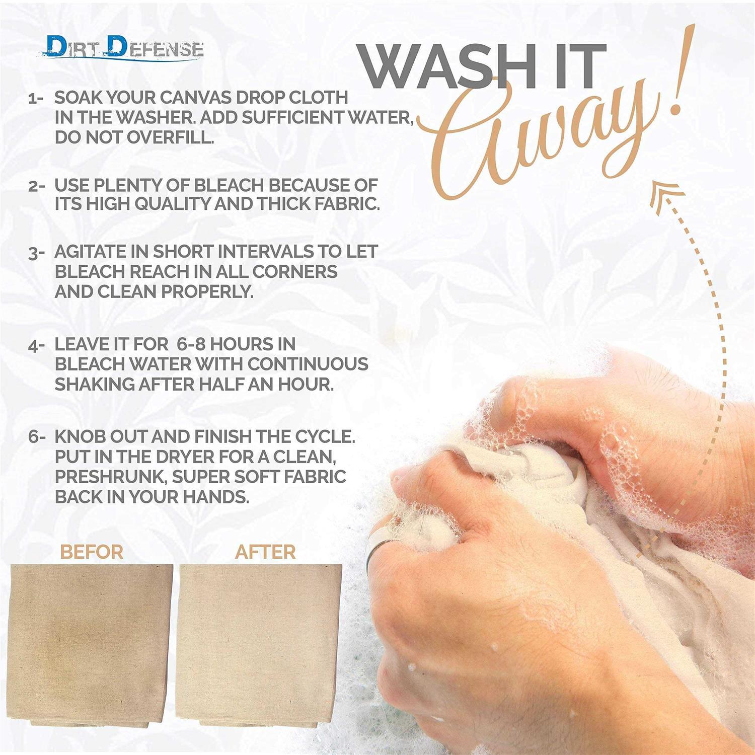 Dirt Defense Canvas Drop Cloth Cotton Tarp Large Canvas Tarp For Art Supplies, Drop Painting Supplies/paint Canvas Fabric and Furniture - Cheap Fitting