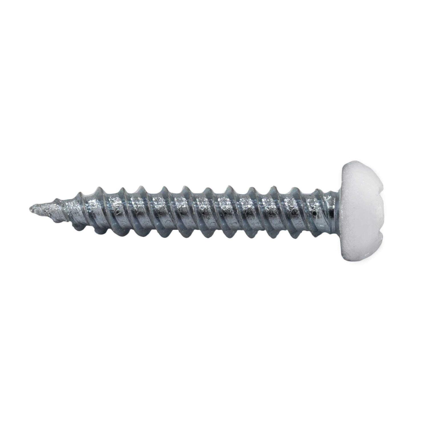 RecPro 8×1 Pan Head Metal RV Screws Polar White - Cheap Fitting