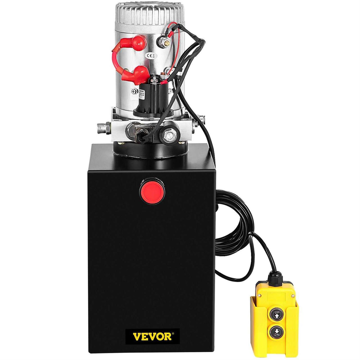 VEVOR 13 Quart Single Acting Hydraulic Pump Dump Trailer Unloading Unit Pack 12v CZYYB13KTTXDZYB01V0 - Cheap Fitting