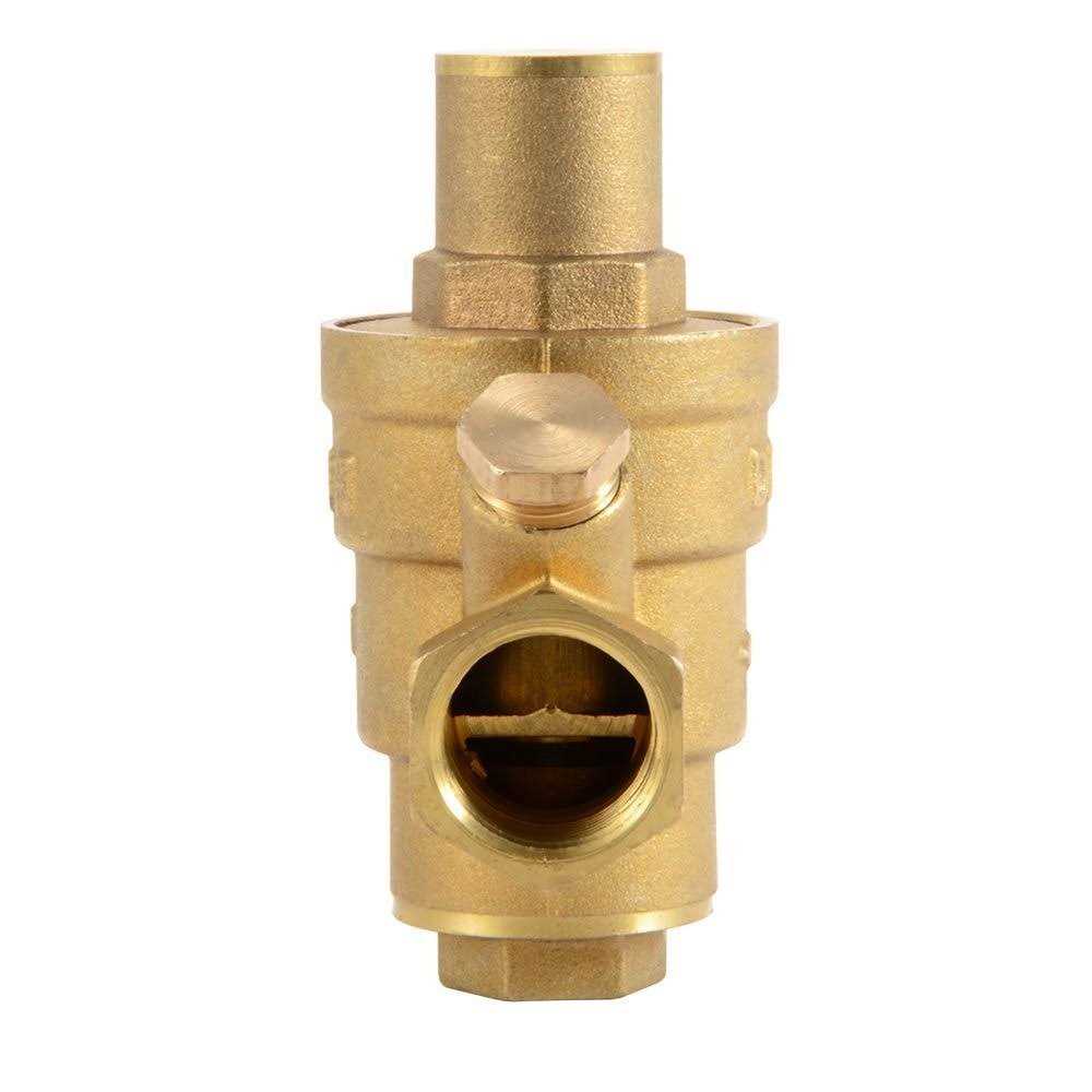 Sxstar Water Pressure Regulator Brass Lead-Free Adjustable DN15 1/2inch Bspp Water Pressure Reducing Valve with Pressure Gauge Bar/Psi - Cheap Fitting