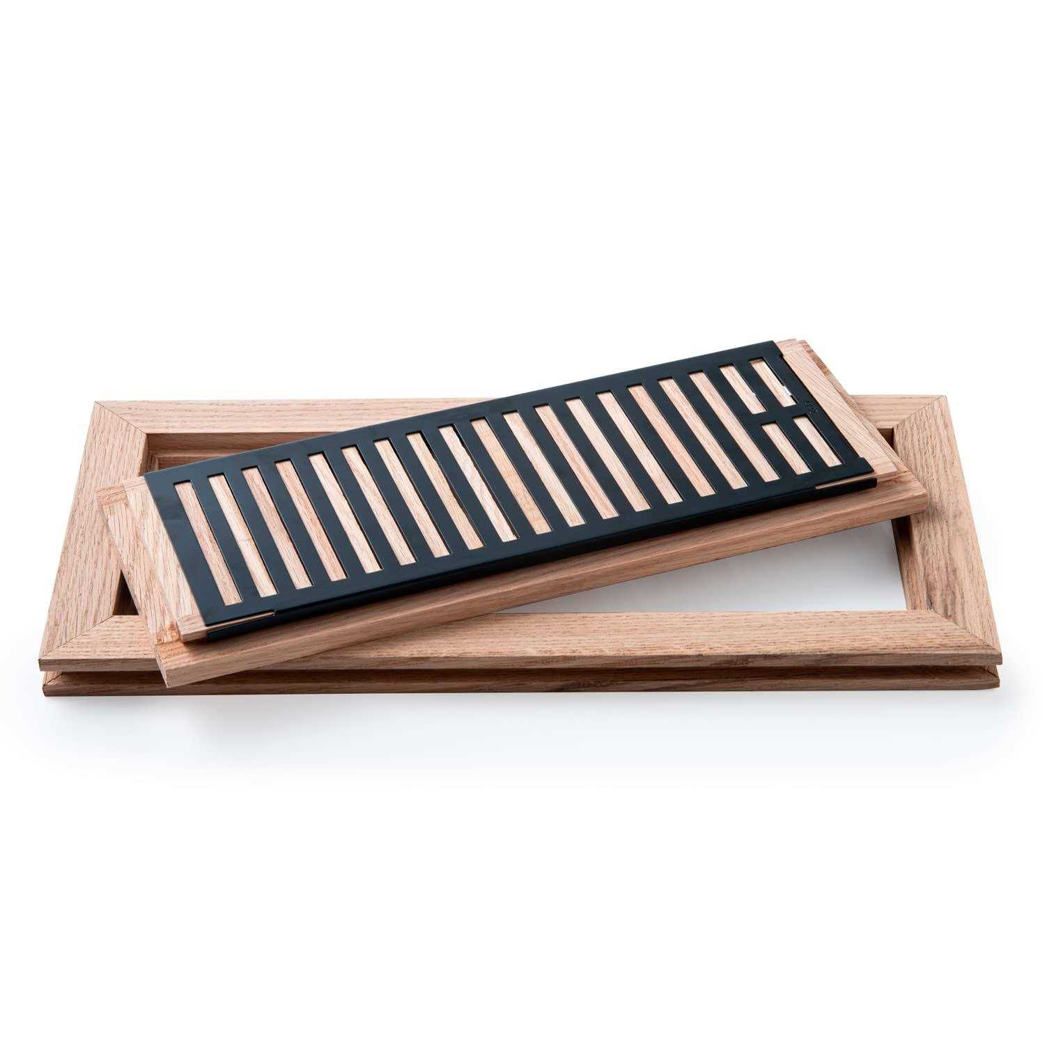 Razo White Oak Wood Flush Mount Floor Register Vent Cover - Cheap Fitting