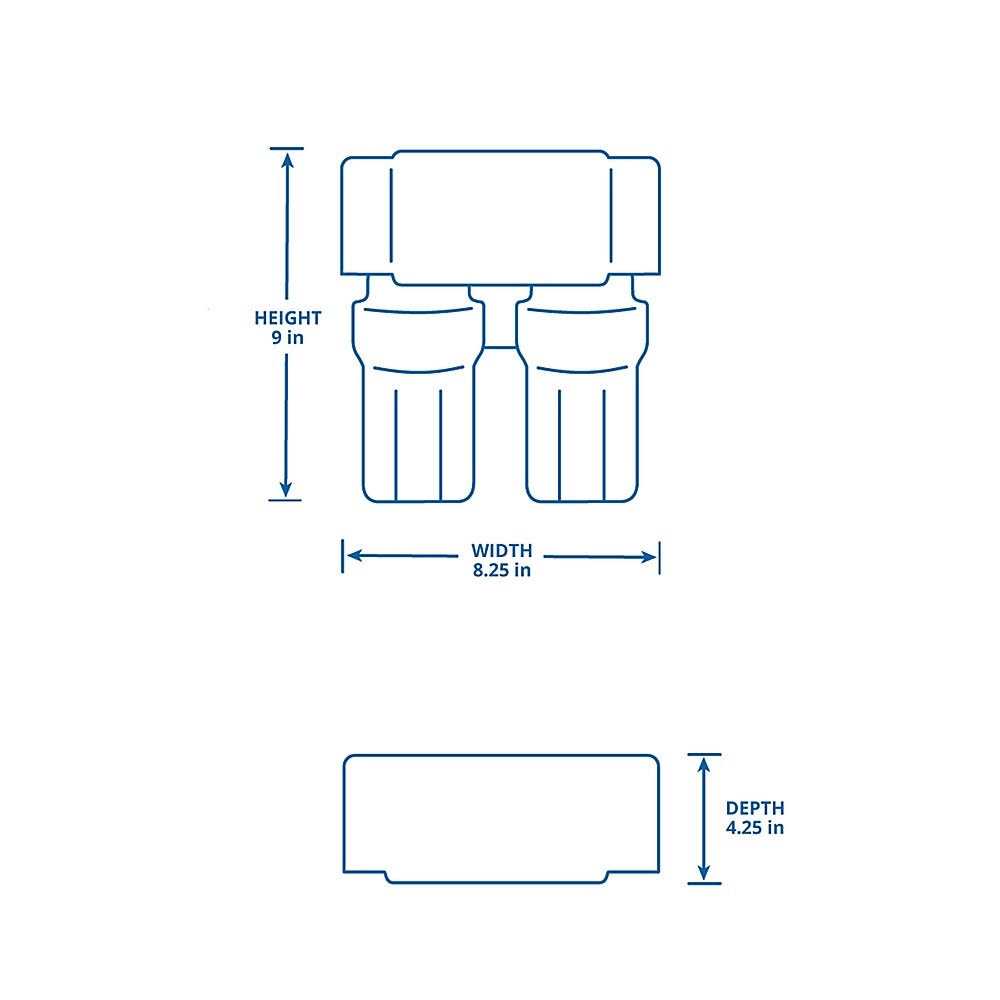Aquasana 2-Stage Under Counter Water Filter System - Cheap Fitting
