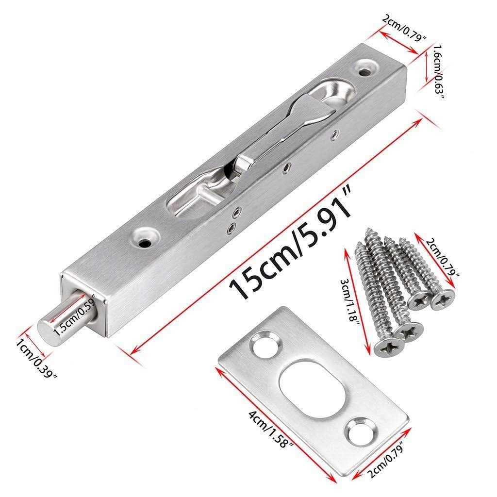 Sumnacon 6 Inch Door Bolts Concealed Security French Door Locks - Cheap Fitting
