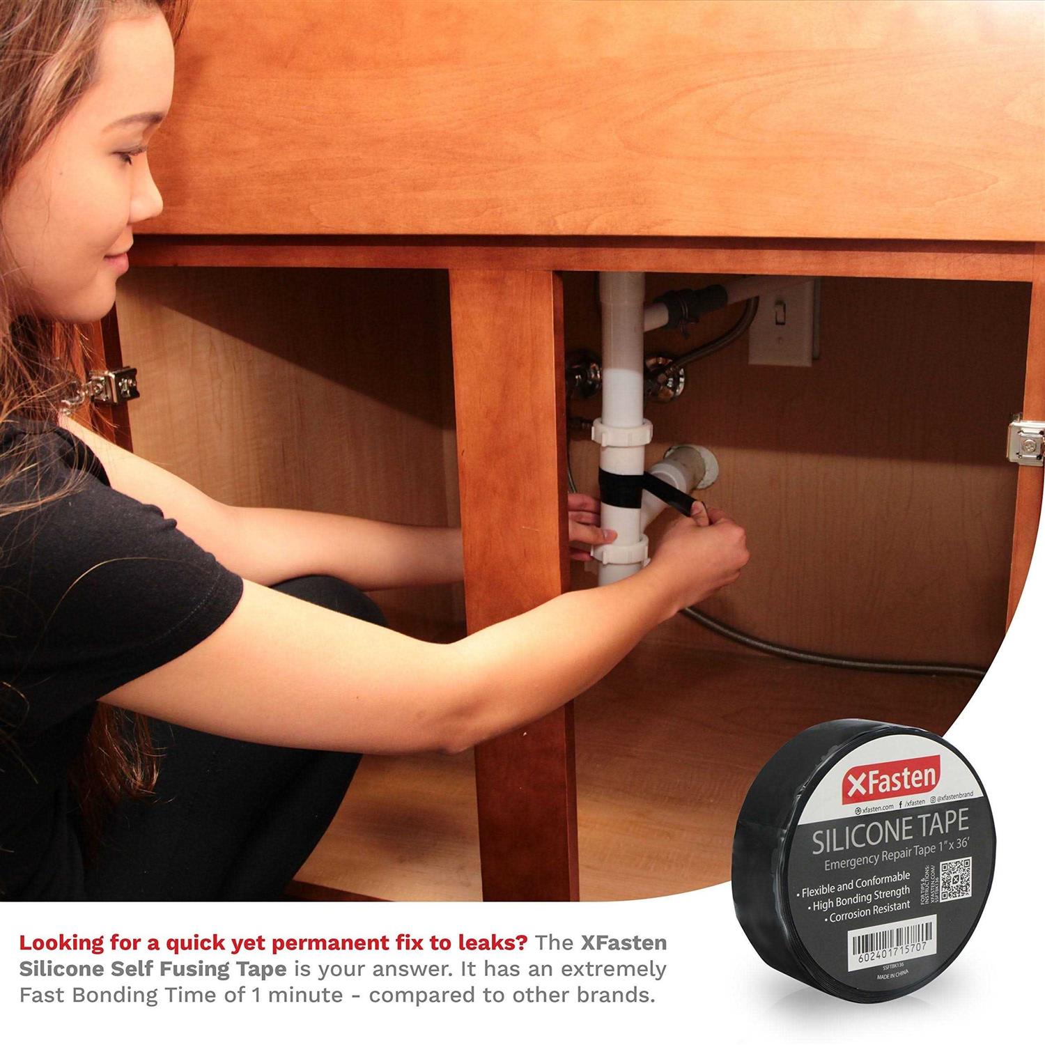 Xfasten Self Fusing Silicone Tape 1 X 36-Foot Silicone Tape for Plumbing - Cheap Fitting