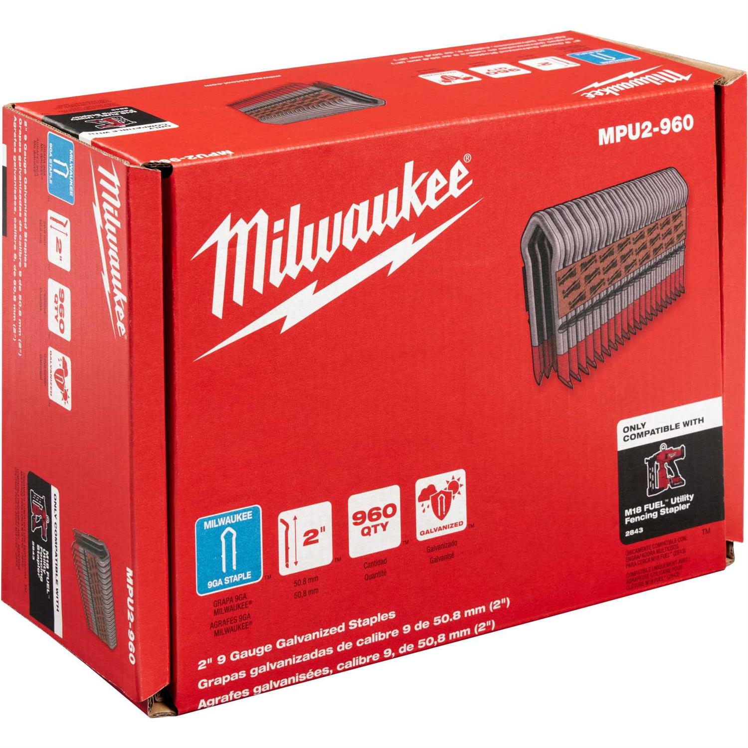 Milwaukee 2 9 Gauge Galvanized Staples MPU2-960 - Cheap Fitting