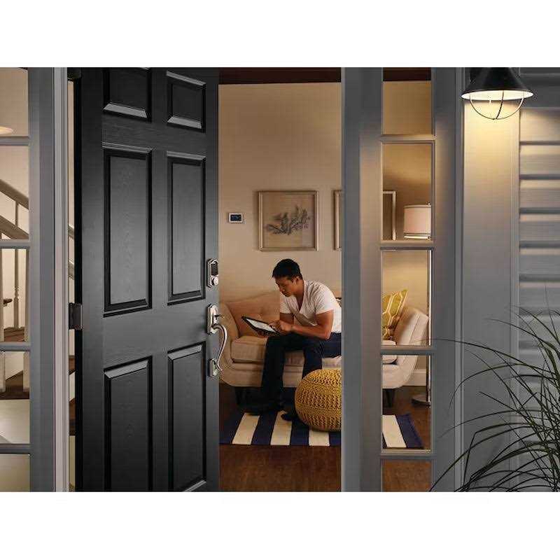 Schlage BE469NX-CAM Connect Camelot Touchscreen Electronic Deadbolt with Built-in Alarm and Z-Wave Plus Technology Satin Nickel Deadbolt Keyless Entry - Cheap Fitting
