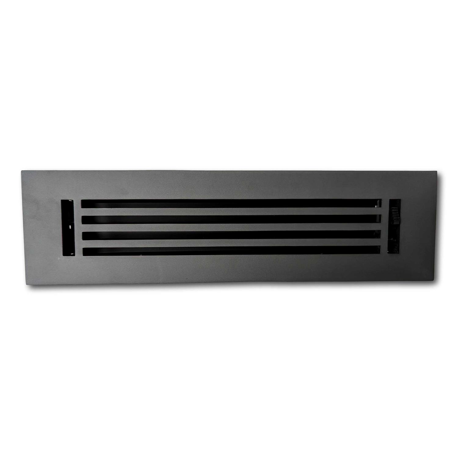 4 x 10 Linear Black Metal Floor/Wall Surface Mount Register Madelyn Carter - Cheap Fitting