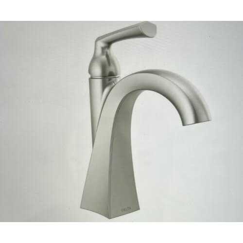 Delta Pierce Single Hole Single-Handle Bathroom Faucet in Spotshield Brushed Nickel - Cheap Fitting