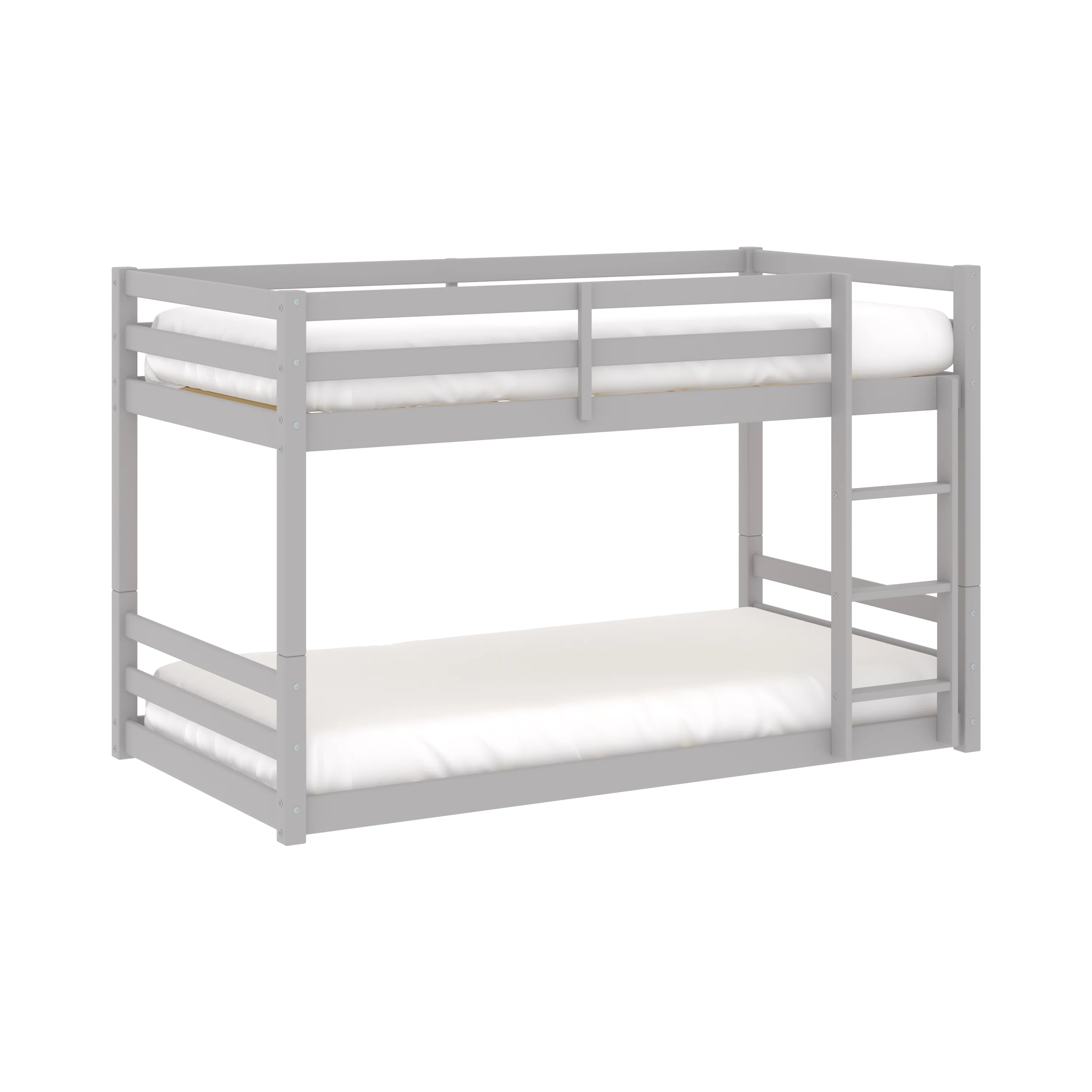 Campbell Wood Twin Over Twin Floor Convertible Bunk Bed, Black - Cheap Fitting