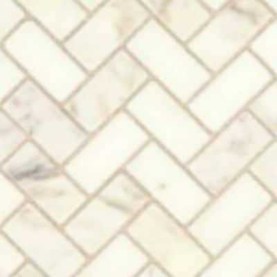 American Olean Genuine Stone Calacatta Gold 12-in x 12-in Honed Natural Stone Marble Herringbone Floor and Wall Tile - Cheap Fitting