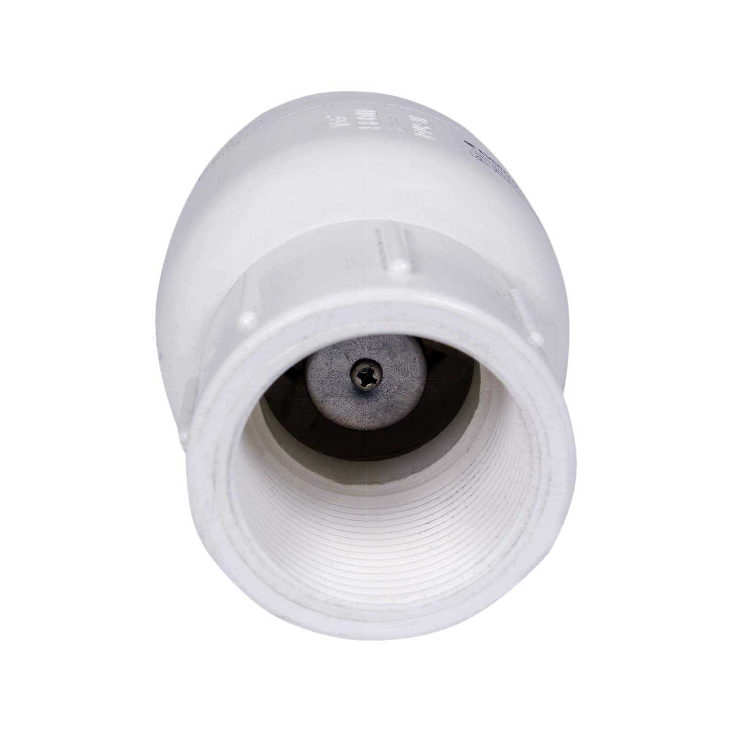 Midline Valve PVC Inline Check Valve for Backflow Prevention FIP White Plastic - Cheap Fitting