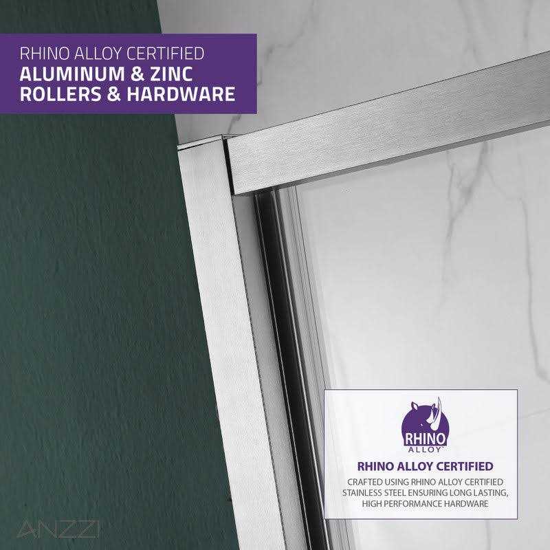 ANZZI Halberd 48 in. x 72 in. Framed Shower Door with Tsunami Guard - Cheap Fitting