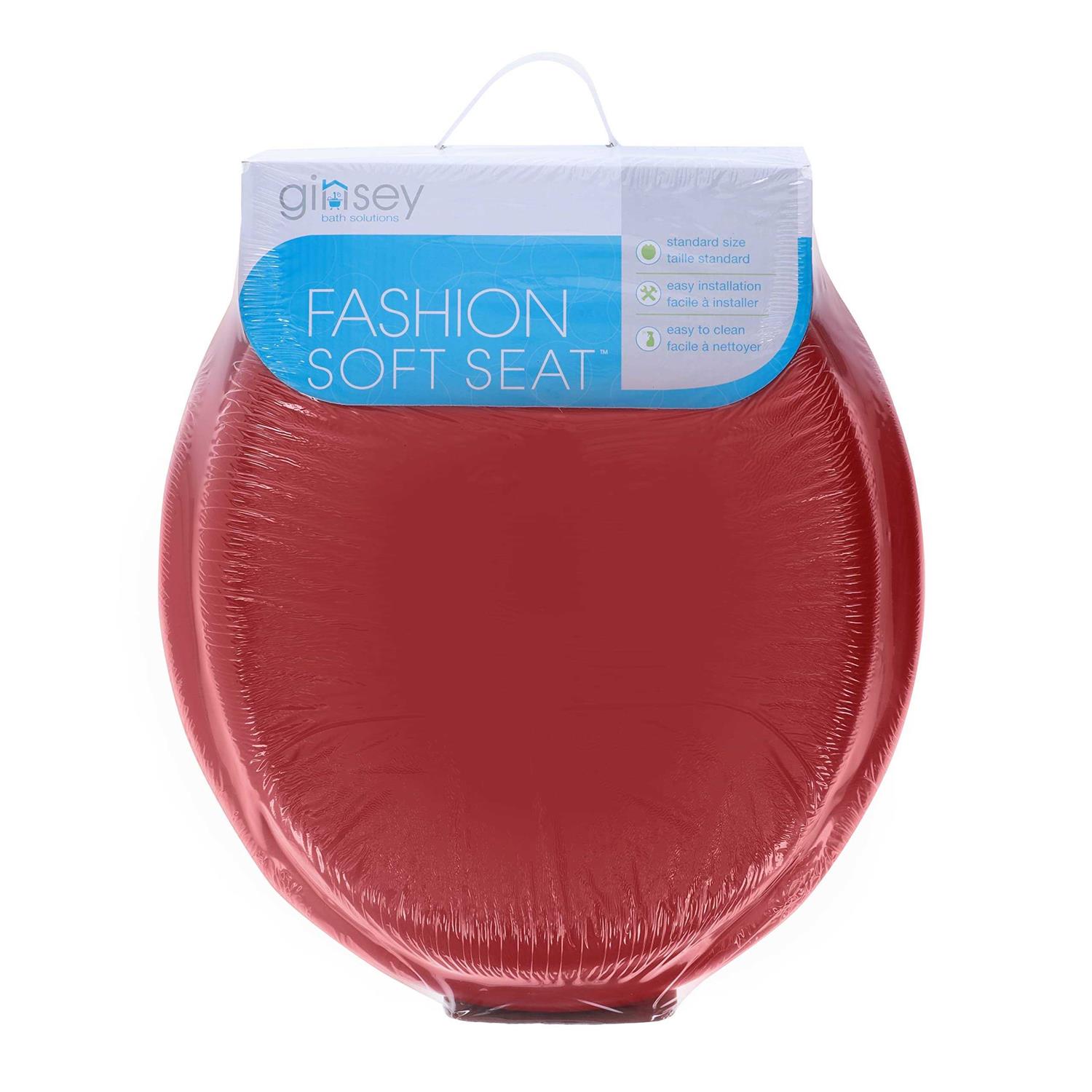 Ginsey Home Solutions Round Soft Cushioned Toilet Seat - Cheap Fitting