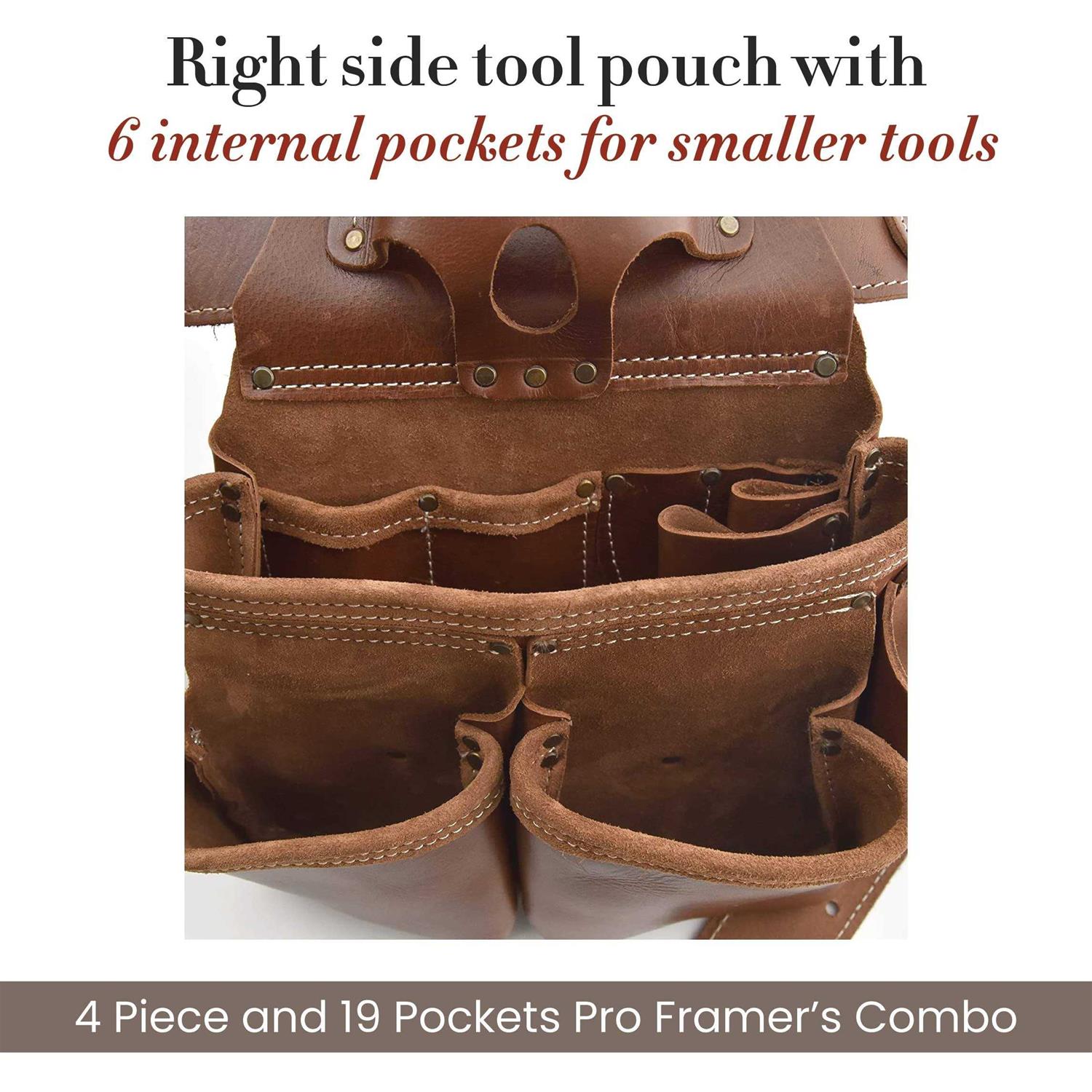 Style N Craft 98444 19 Pkt Framer’s Combo in Top Grain Leather 4 Piece - Cheap Fitting