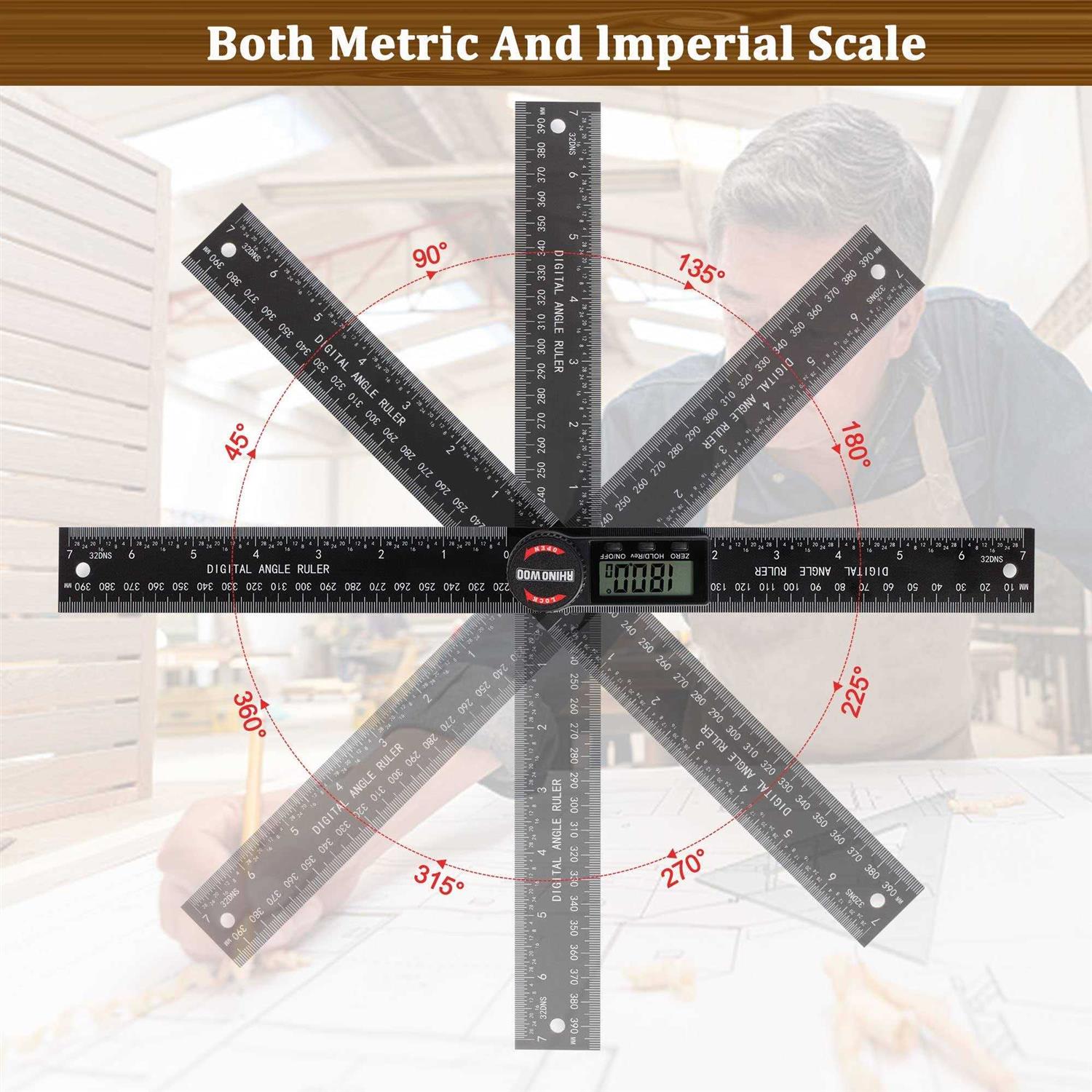 TBVHOMM Digital Angle Finder Protractor Angle Finder Ruler with 7inch/200mm - Cheap Fitting