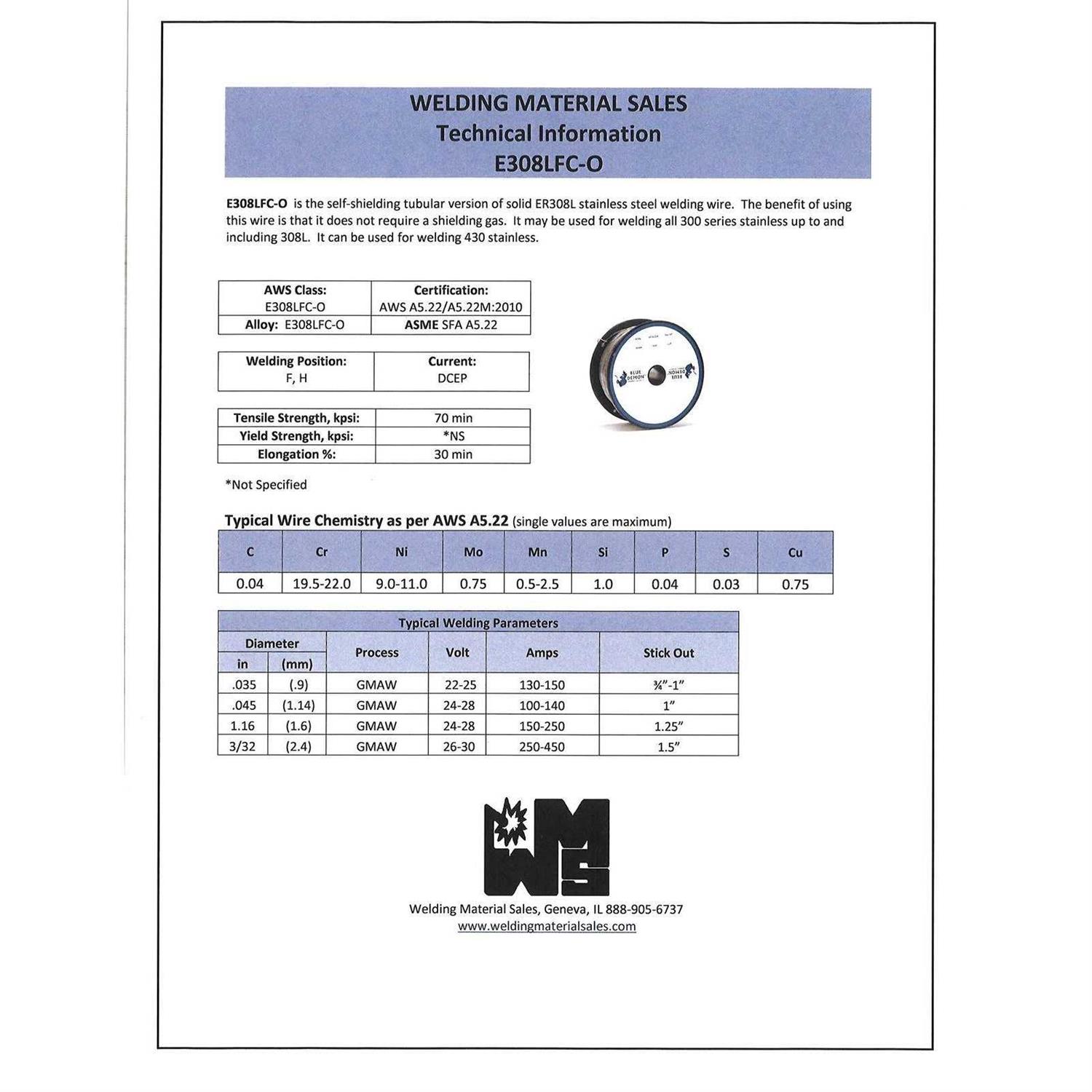 Blue Demon Gasless Flux Steel Welding Wire - Cheap Fitting
