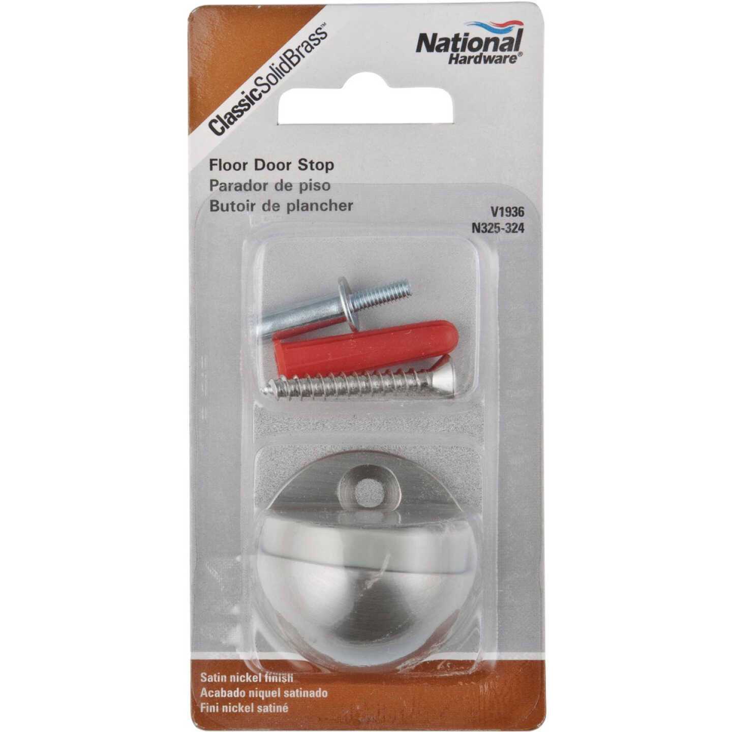 National Hardware Satin Nickel Floor Door Stop N325-324 - Cheap Fitting