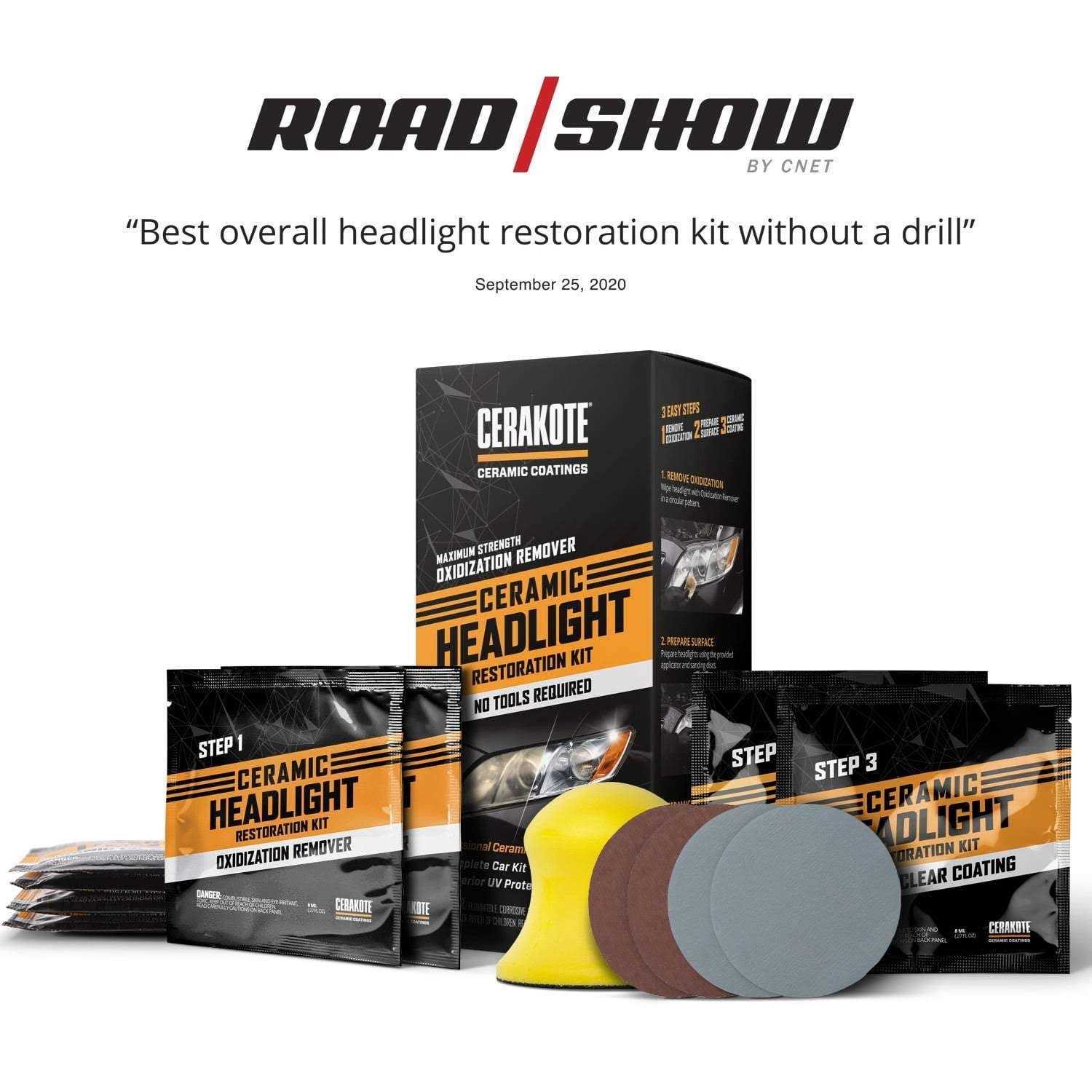 Cerakote Ceramic Headlight Restoration Kit Maximum Strength Oxidation Remover - Cheap Fitting