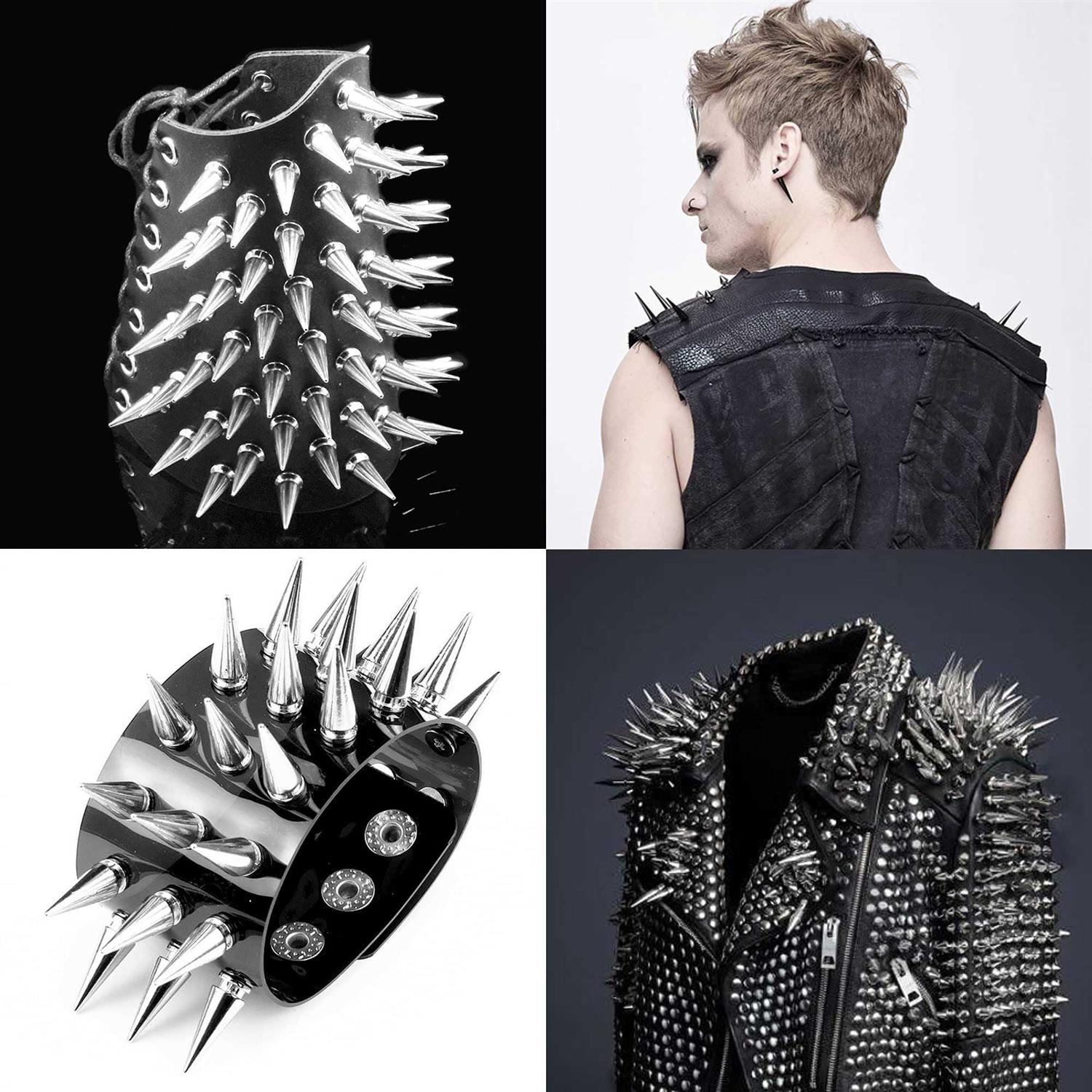 50PCS Silvery Cone Spikes Metallic Screw Back Studs DIY Craft Cool Rivets Punk 10 X 25mm - Cheap Fitting