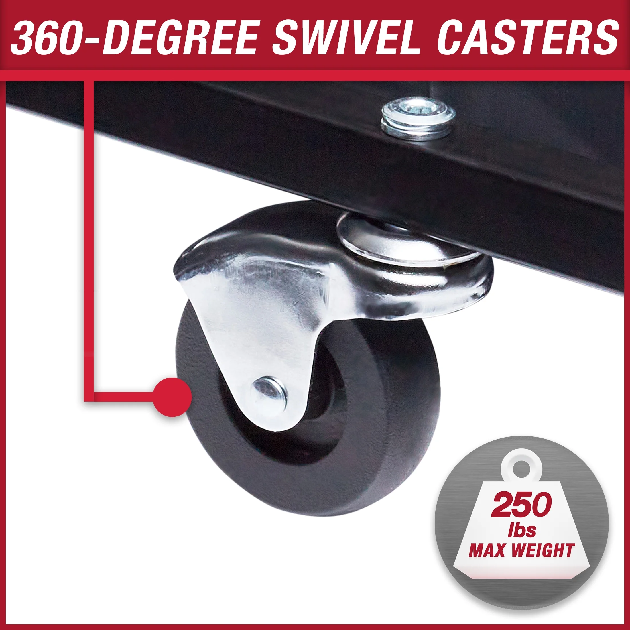 Hyper Tough Rolling Creeper with Adjustable Headrest - Cheap Fitting