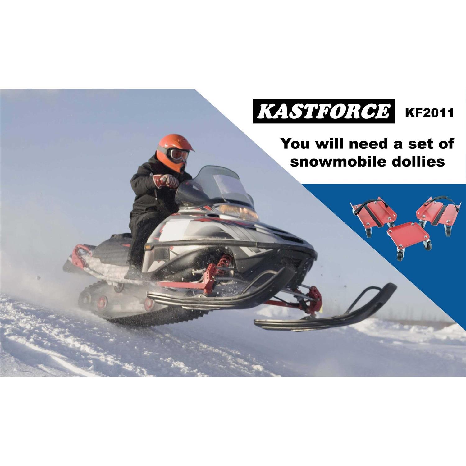 KASTFORCE Snowmobile Dolly Set Max Supporting 1500Lbs with Heavy Duty Straps Firmly Attaching on Skis KF2011 - Cheap Fitting