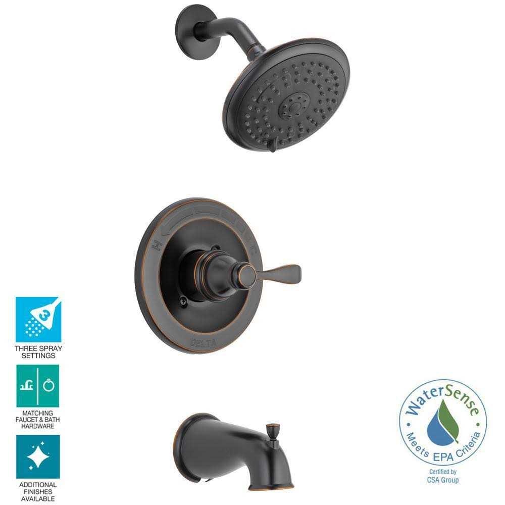 Delta Porter Single-Handle 3-Spray Tub and Shower Faucet in Oil Rubbed Bronze - Cheap Fitting