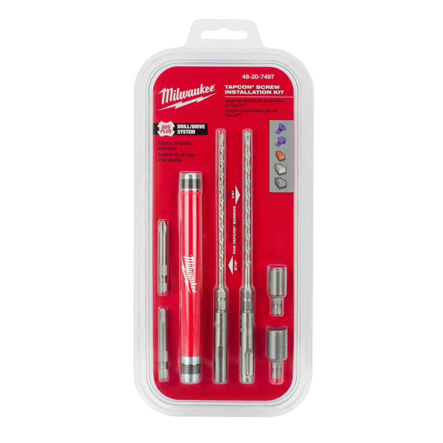 Milwaukee 48-20-7497 Tapcon Installation Kit - Cheap Fitting