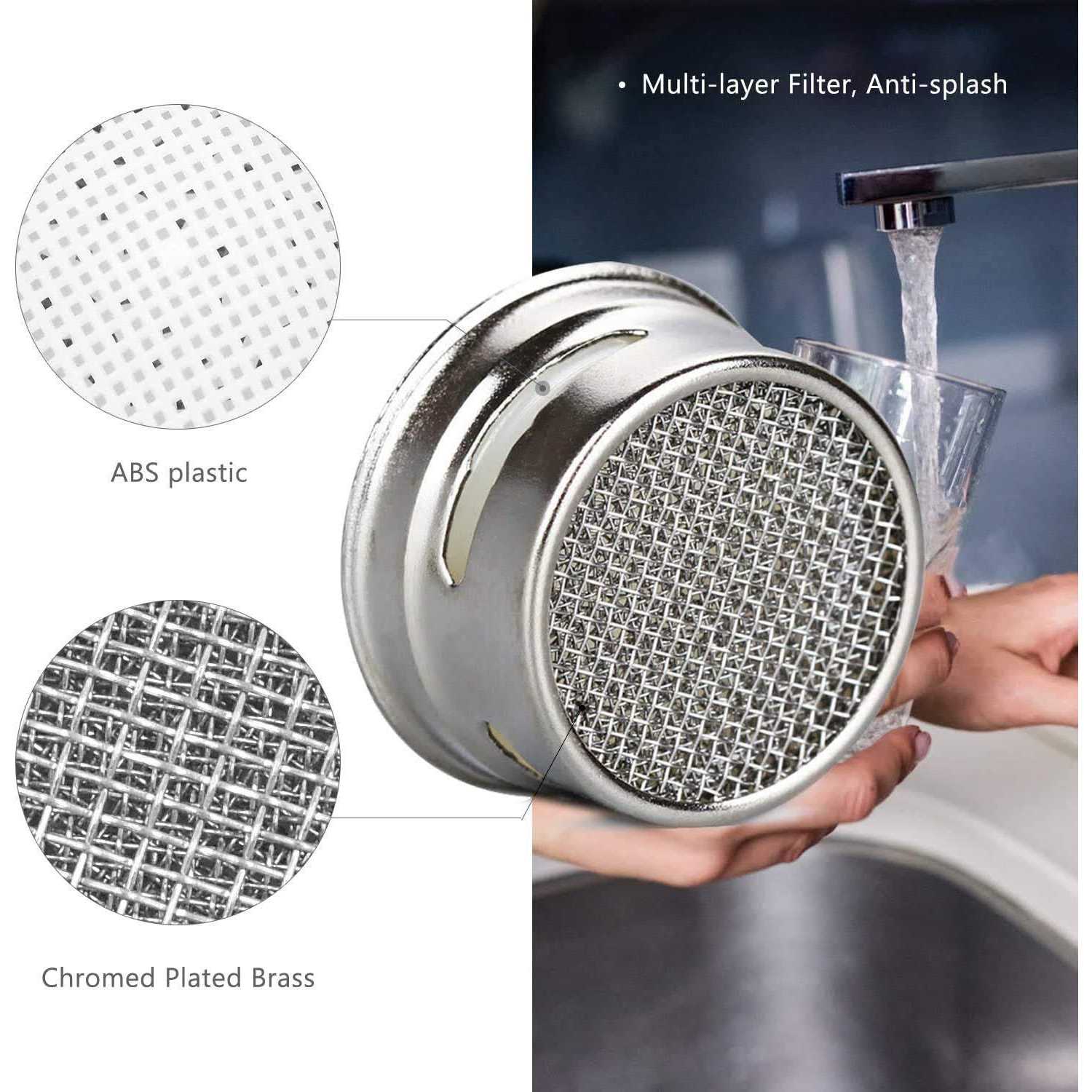 Faucet Aerator Kitchen Sink Aerator Replacement Parts with Brass Shell 15/16-Inch Male Threads Aerator Faucet Filter with Gasket for Kitchen - Cheap Fitting