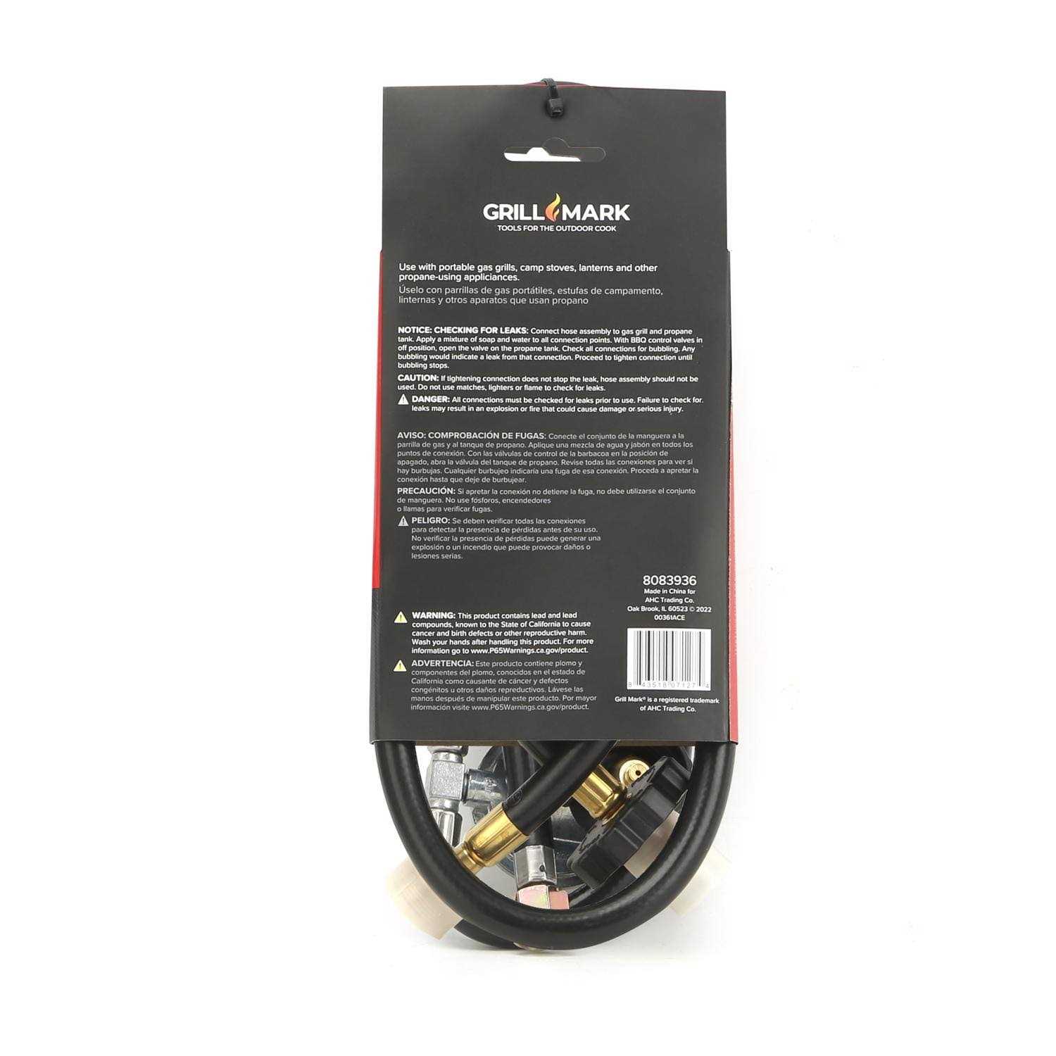 Grill Mark Rubber Gas Line Hose and Adapter for Universal 00361ACE - Cheap Fitting