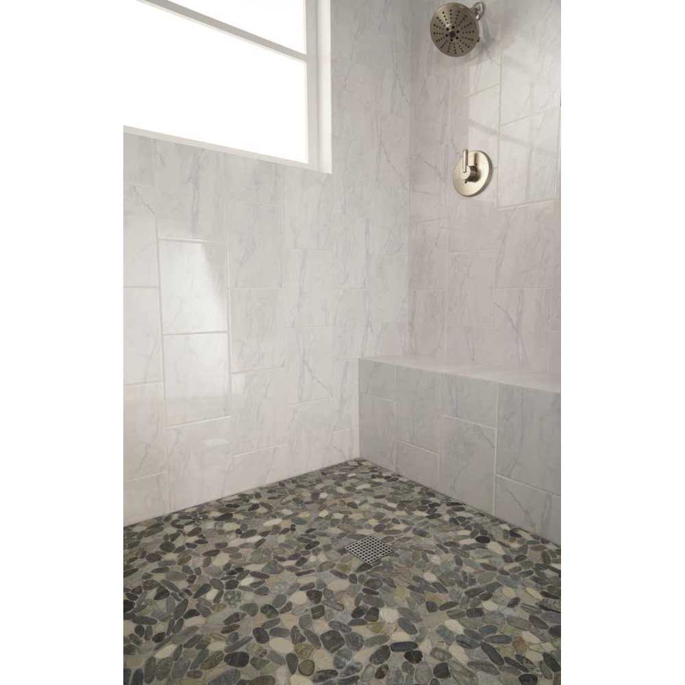 American Olean Delfino Stone Paradise Blend 12-in x 12-in Honed Natural Stone Pebble Floor and Wall Tile DG76PEBMSCC1P - Cheap Fitting