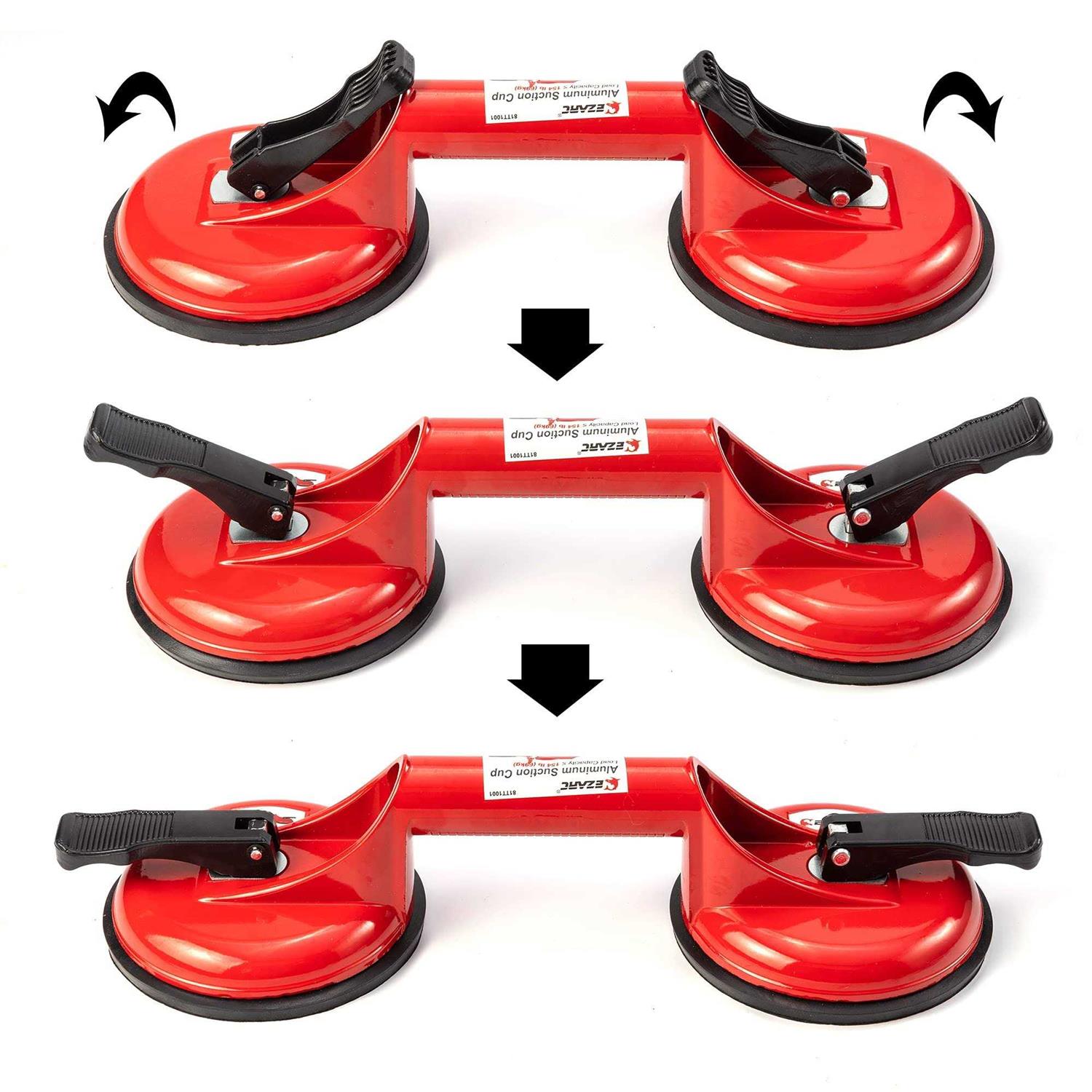 Ezarc Floor Gap Fixer Tool, Laminate Flooring Gap Repair Kit Include Heavy Duty Double Aluminum Suction Cup, Rubber Mallet and Foam - Cheap Fitting