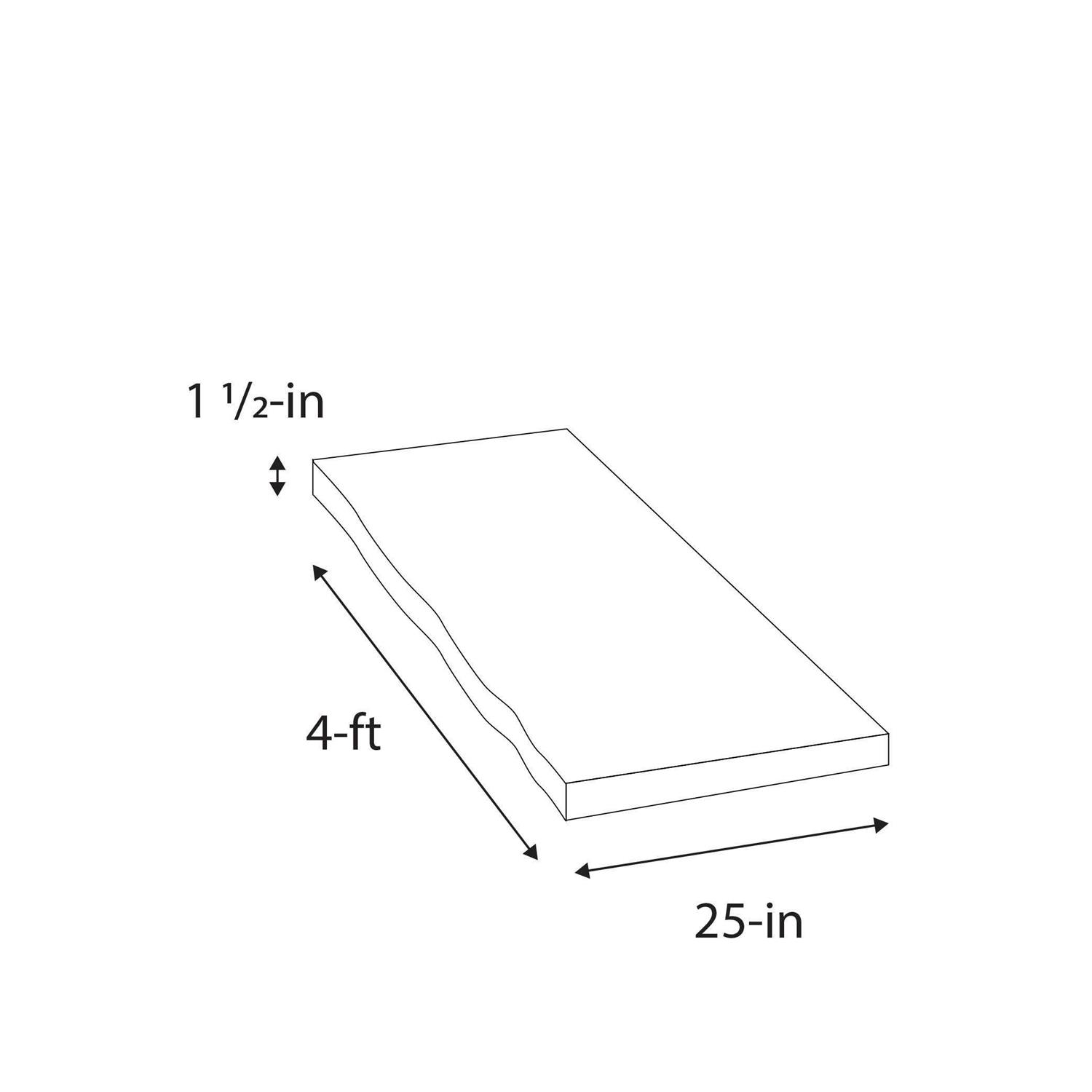 Sparrow Peak Sparrow Wood 48-in x 25-in x 1.5-in Natural Straight Butcher Block Senna Siamea Countertop 1525EGSWW1LE-48 - Cheap Fitting