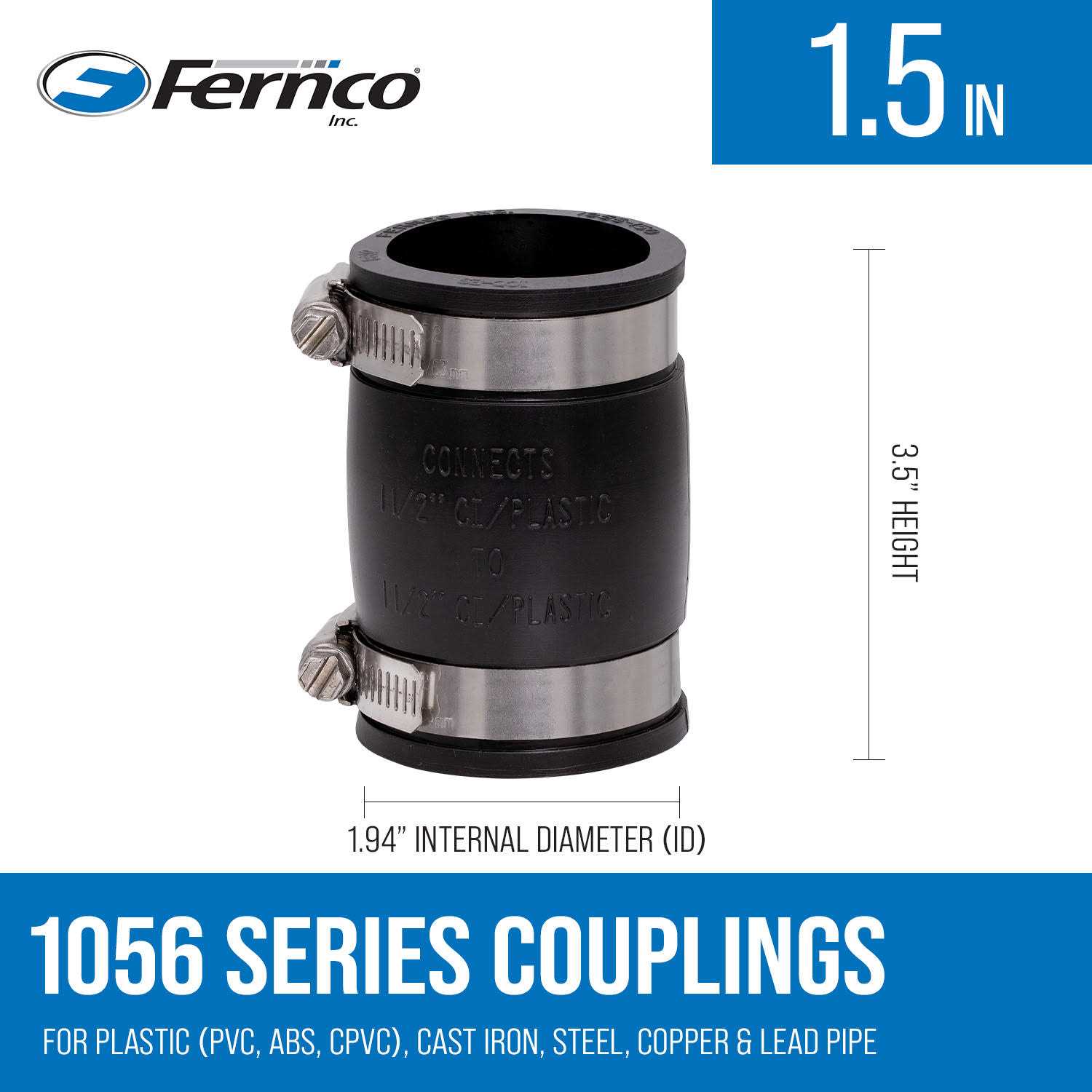 Fernco 1056-150 Coupling - Cheap Fitting