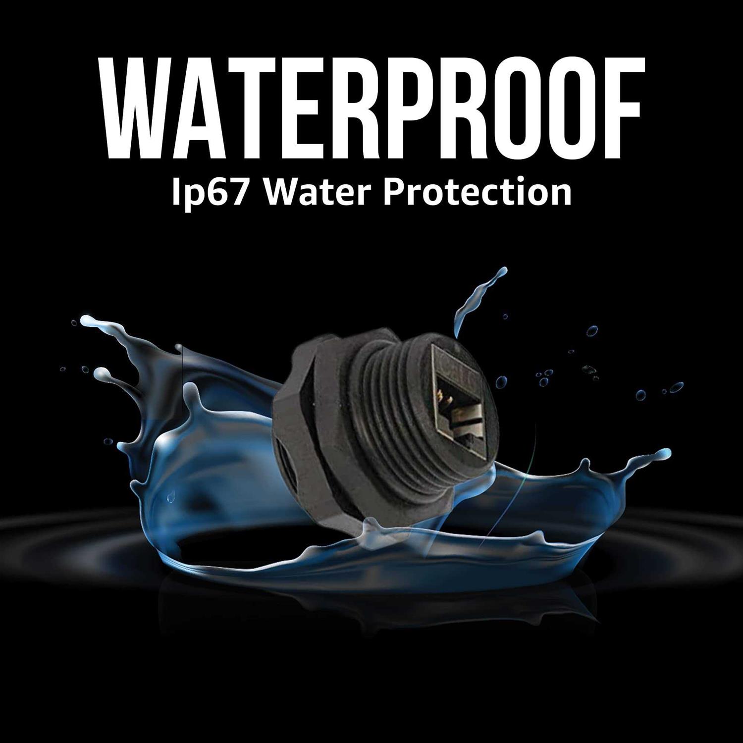 Installerparts Cat6 Rj45 Shielded Industrial Panel Mount Bulkhead Female/Female Feed Thru Coupler - Cheap Fitting