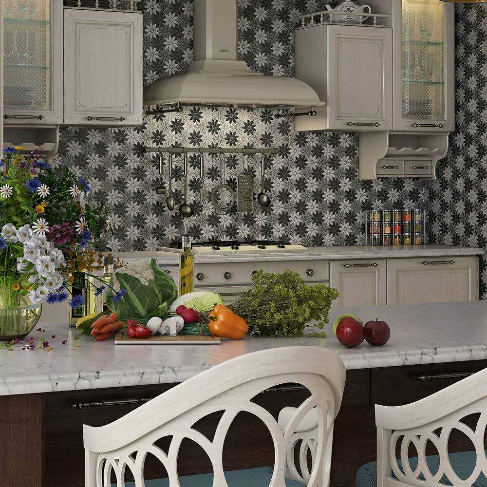 Fresh 12 x 10 Glass/Stone/Aluminum Flower Pattern Mosaic Wall Tile Andova - Cheap Fitting