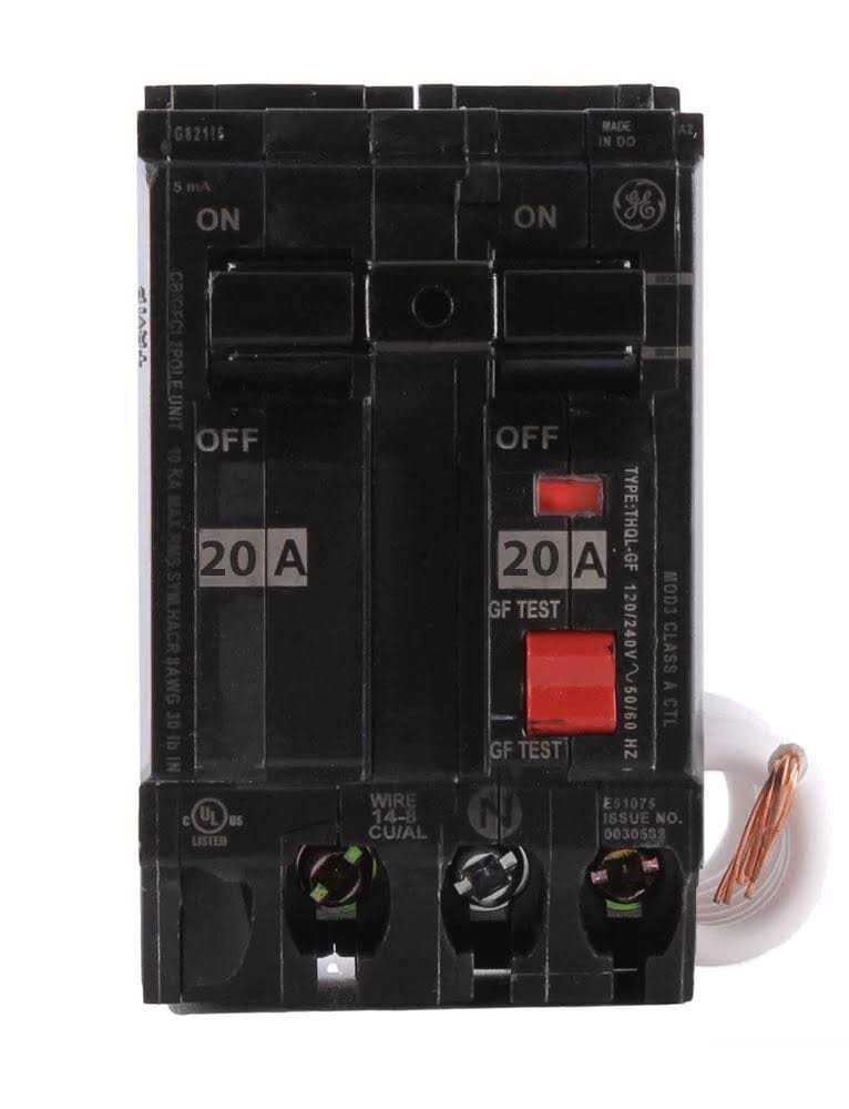 General Electric THQL2120GFT 2 Pole Circuit Breaker - Cheap Fitting