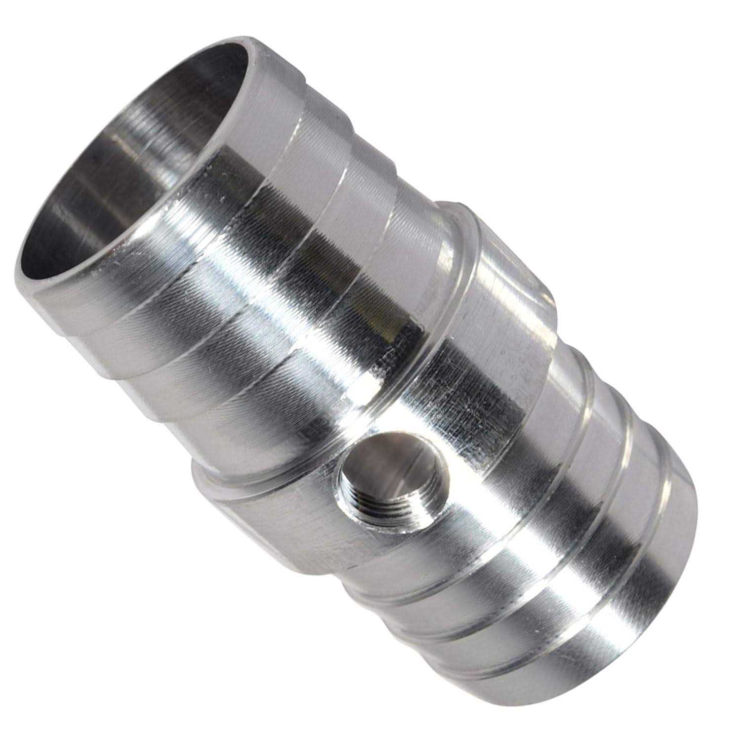 ICT Billet Radiator Hose Barb Coupler with 1/8 NPT Port 1-1/4 Steam Tube Adapter for LS Swap Steam/Coolant Crossover Splice Made in the USA Billet - Cheap Fitting