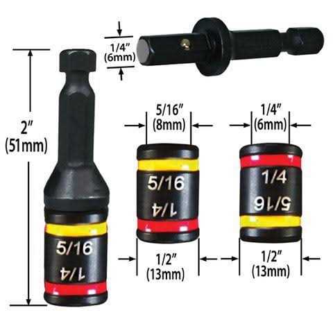 Malco MSHC 1/4 & 5/16 Reversible Hex Chuck Driver - Cheap Fitting