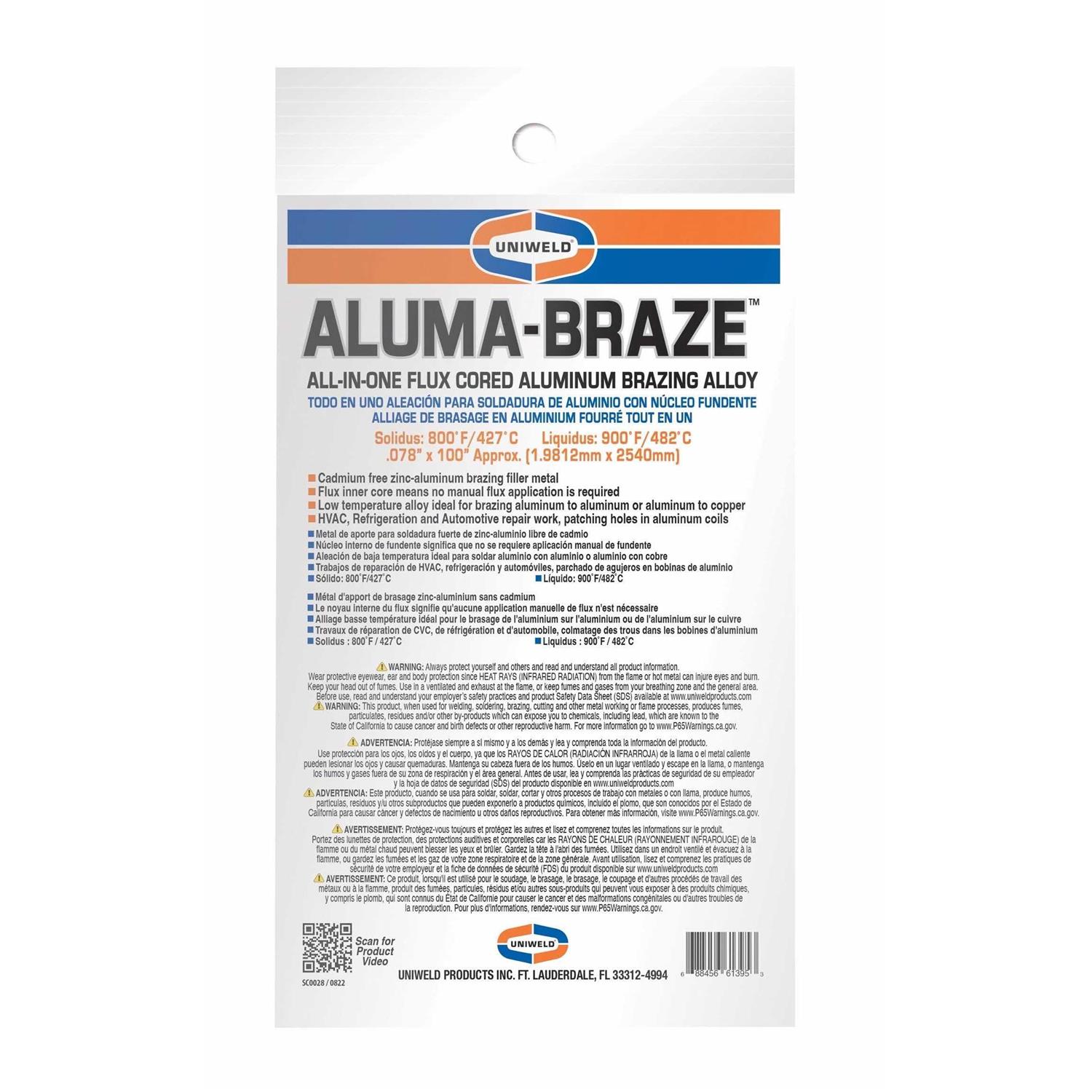 Uniweld UAB Aluma-Braze All in-one flux cored Aluminum Brazing Alloy - Cheap Fitting